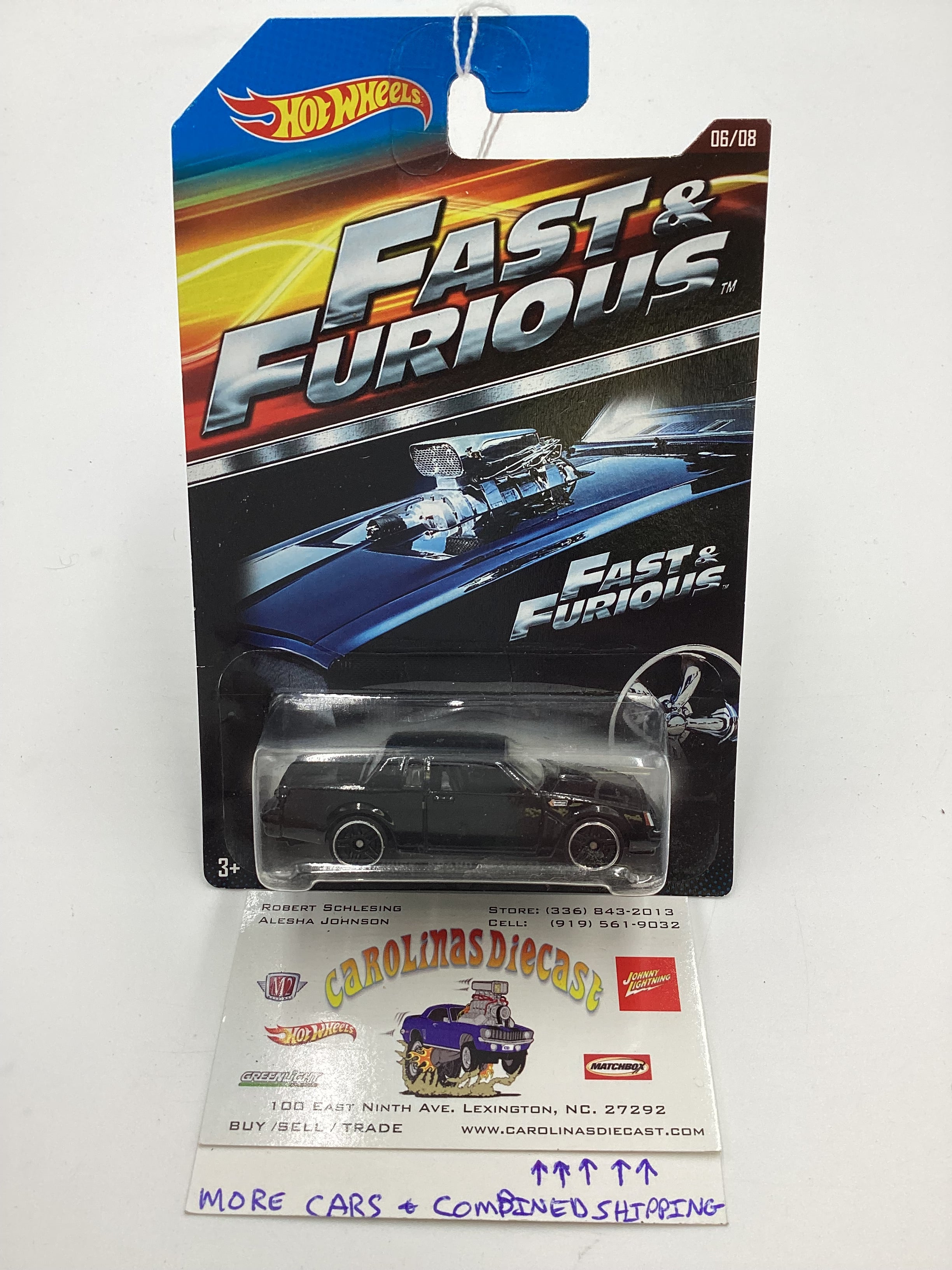 2015 Hot Wheels Fast Furious 6 Buick Grand National Black 69D