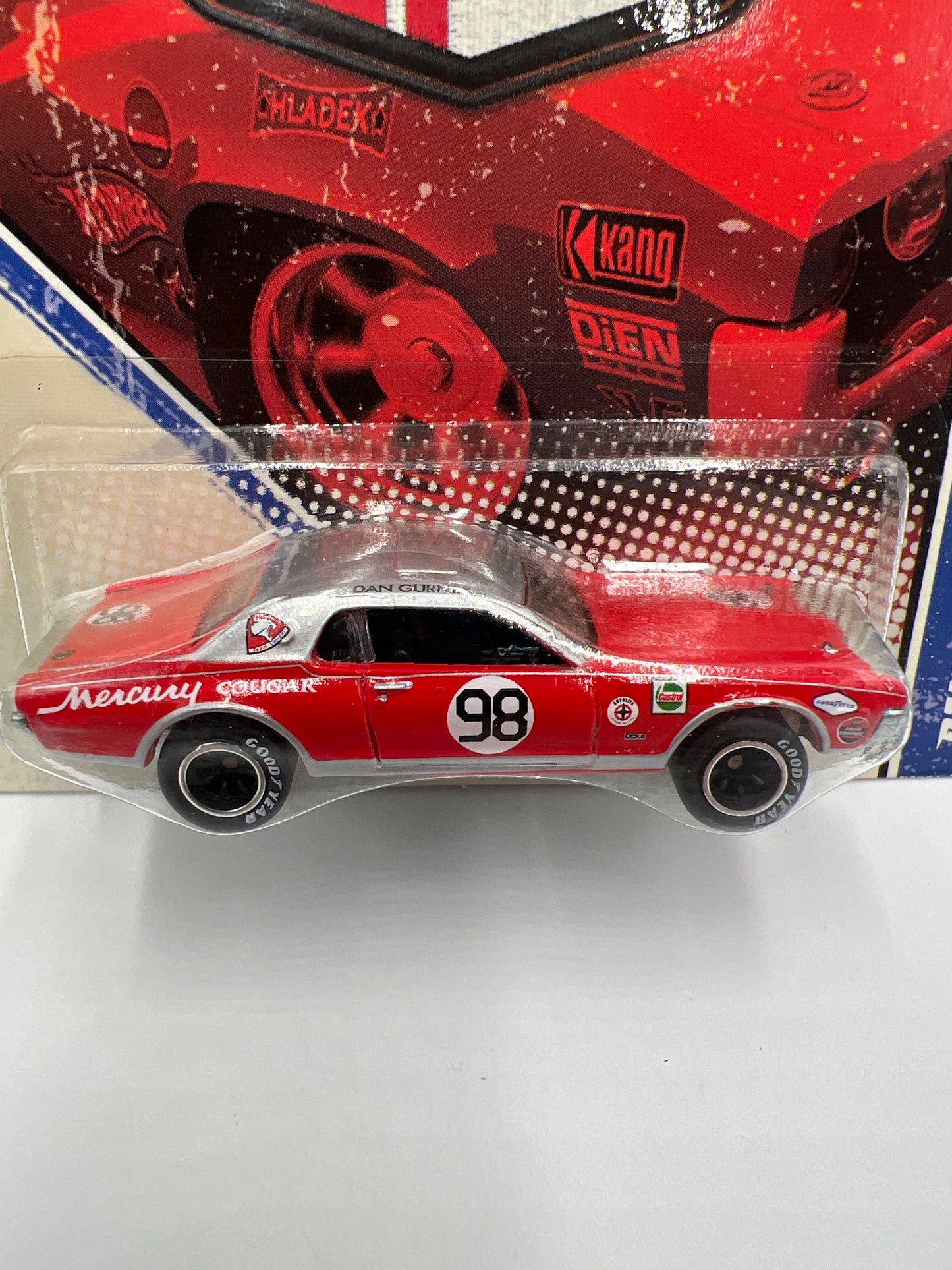 Hot Wheels Premium Vintage Racing #2 Dan Gurneys 68 Mercury Cougar Red W/Protector