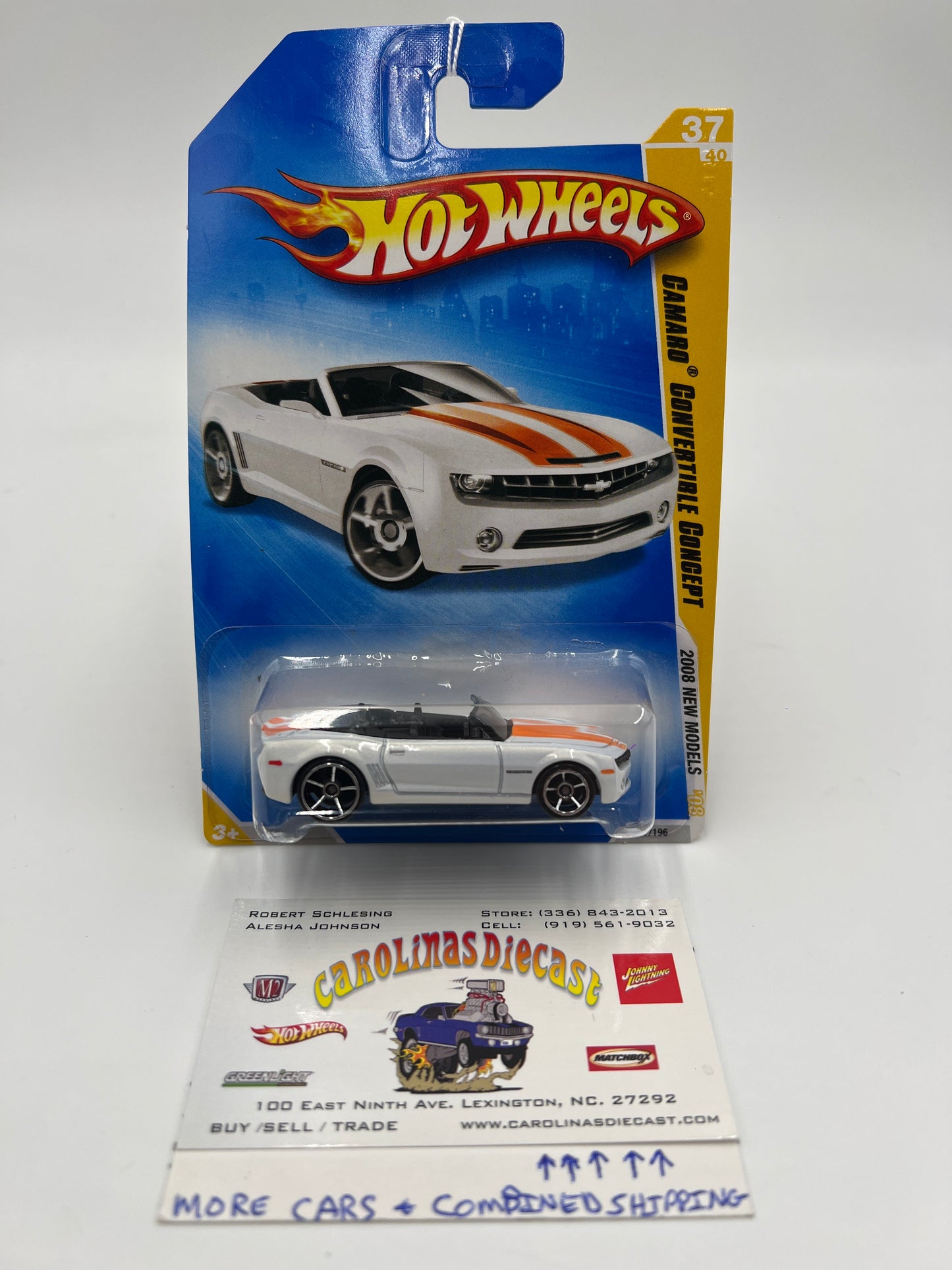 2009 Hot Wheels New Models #37 Camaro Convertible Concept White 15A