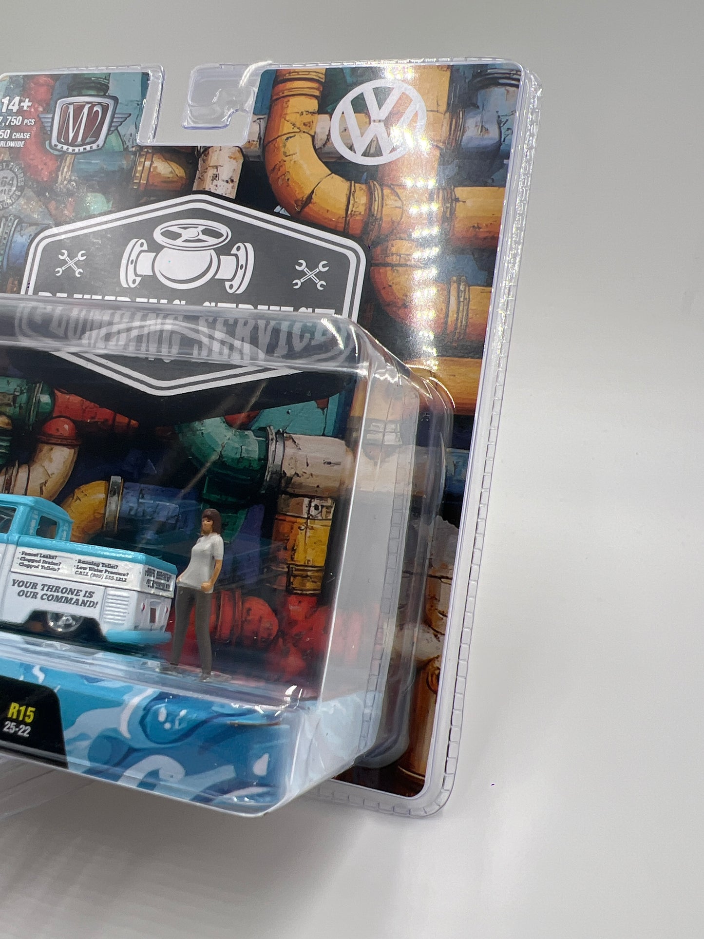 2025 M2 Machines Diorama Plumbing Service 1960 VW Single Cab Truck R15 196C