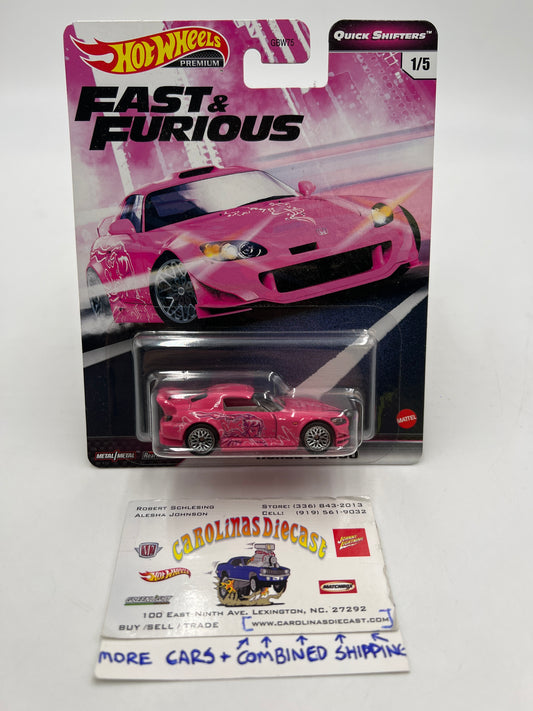 Hot Wheels Fast & Furious Quick Shifters #1 Honda S2000 Pink W/Protector