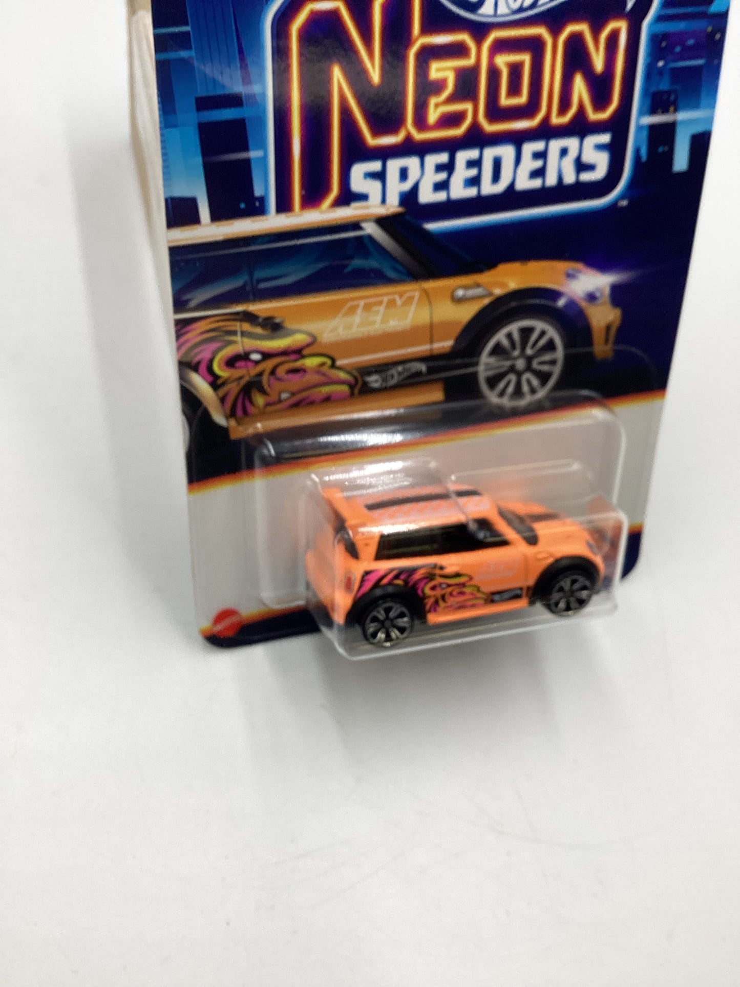 2025 Hot Wheels Neon Speeders #5 Mini Cooper S Challenge Orange 159E