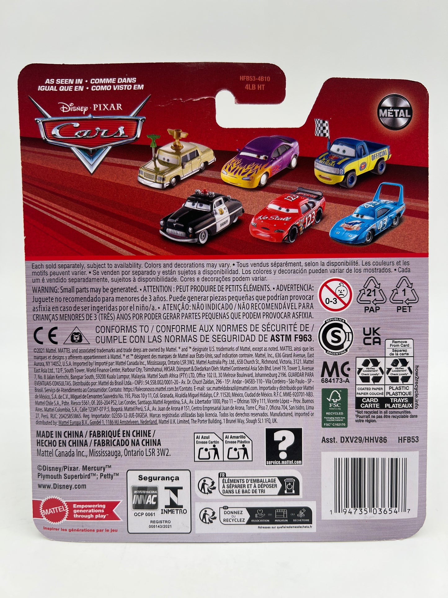 Disney Pixar Cars Ralph Carlow 138G