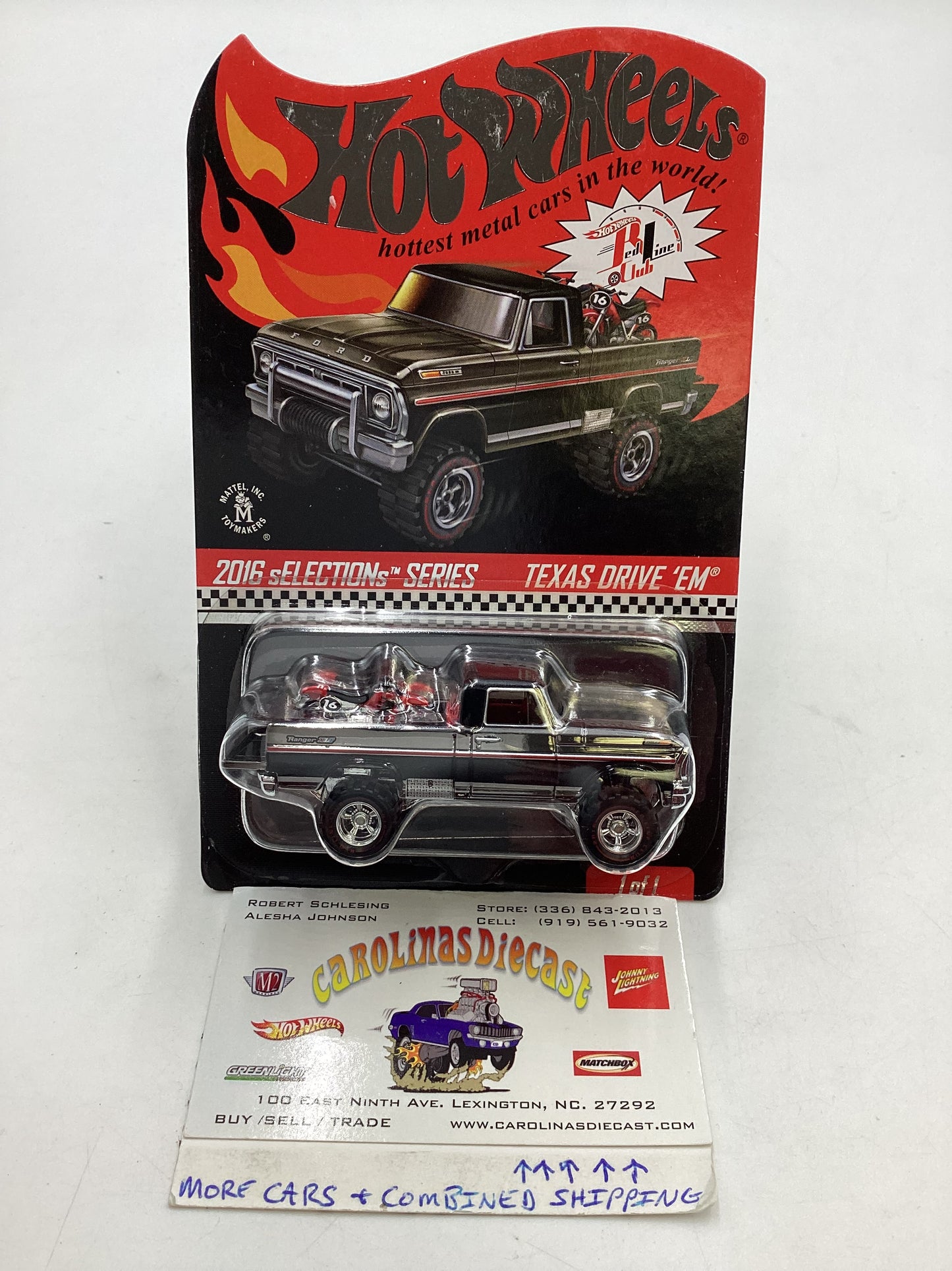 2016 Hot wheels RLC Selections Series #05873/09000 Texas Drive ‘Em