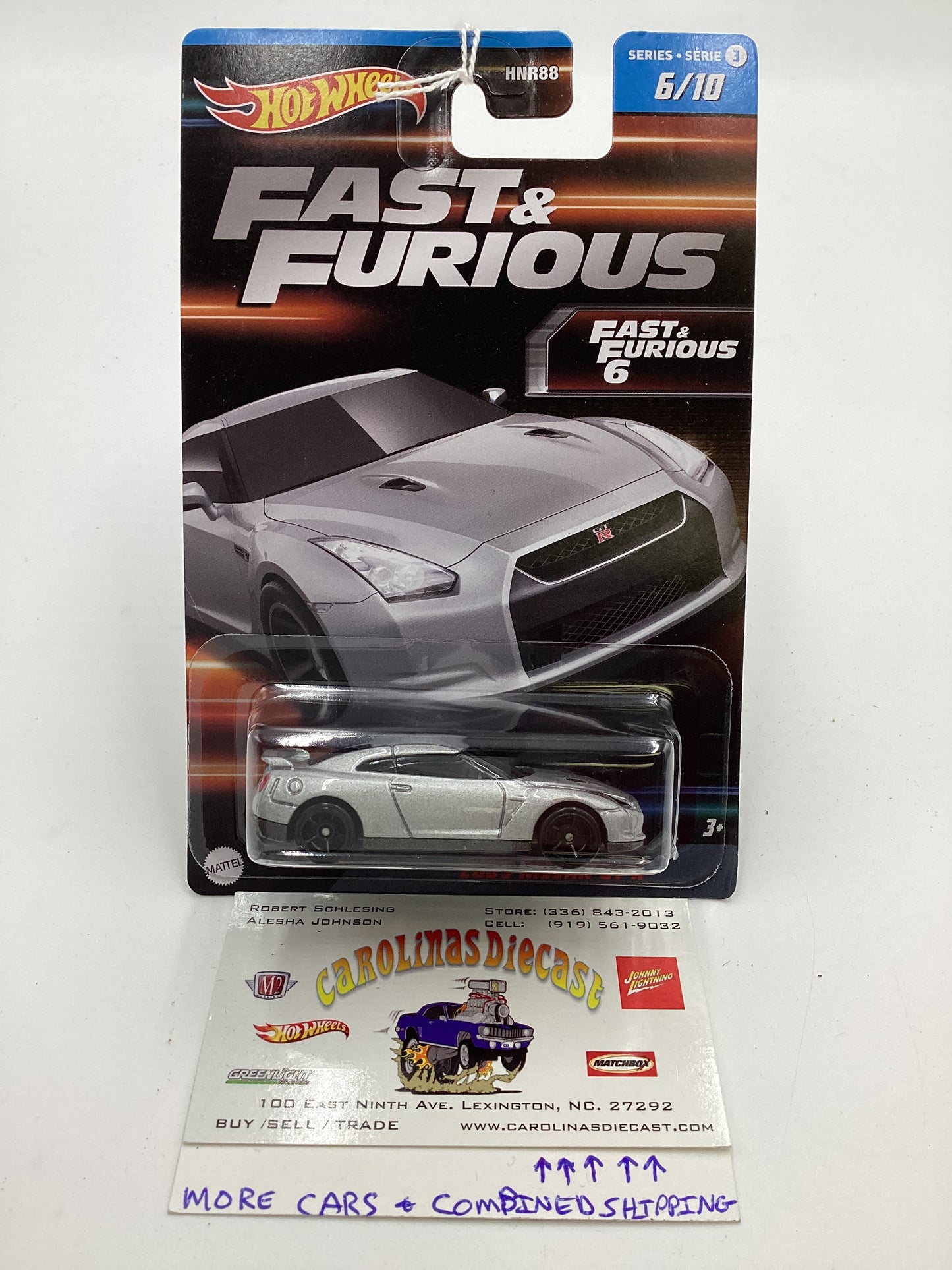 2023 Hot Wheels Fast and Furious Series 3  #6 2009 Nissan GT-R Silver. Cracked Blister 74C