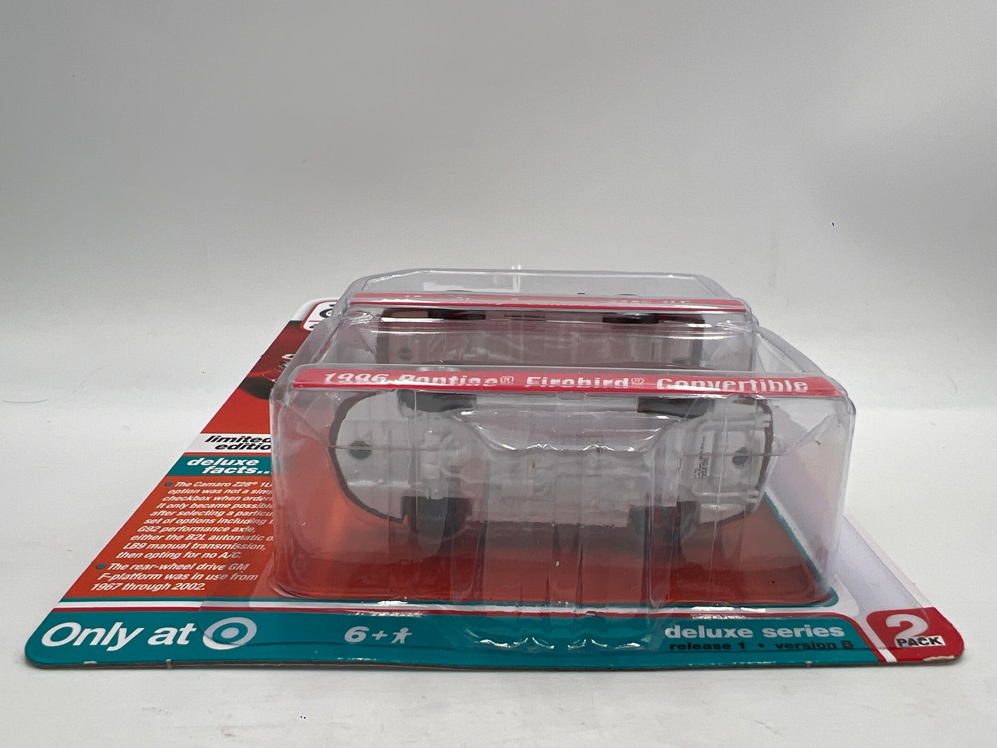 Auto World 2 Pack Target Exclusive Ultra Red CHASE F-Bodies 1991 Camaro Z28 1LE & 1996 Firebird Convertible