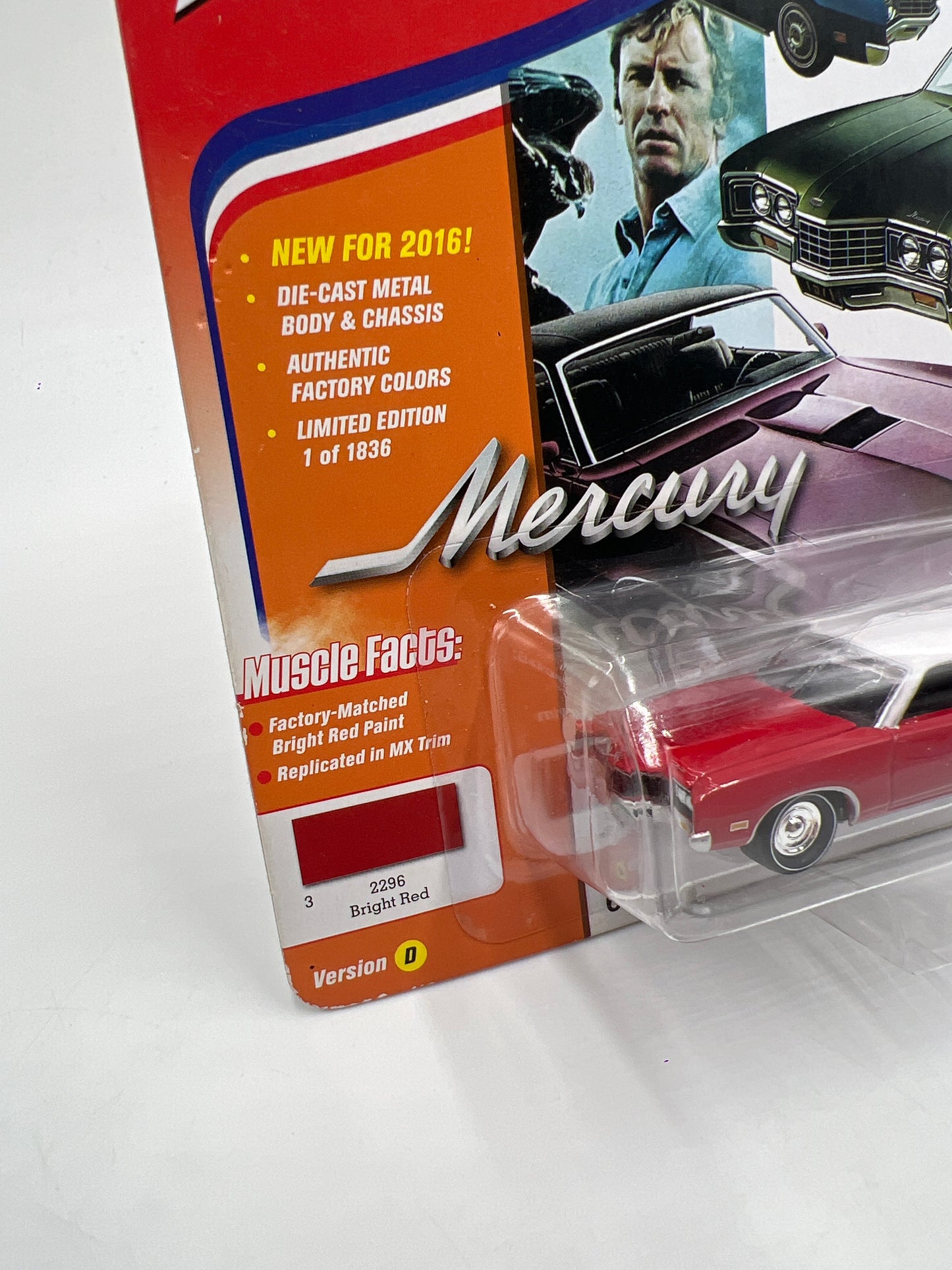 Johnny Lightning Muscle Cars USA #7 Release 2 Version D 1/1836 1971 Mercury Montego Red 220C