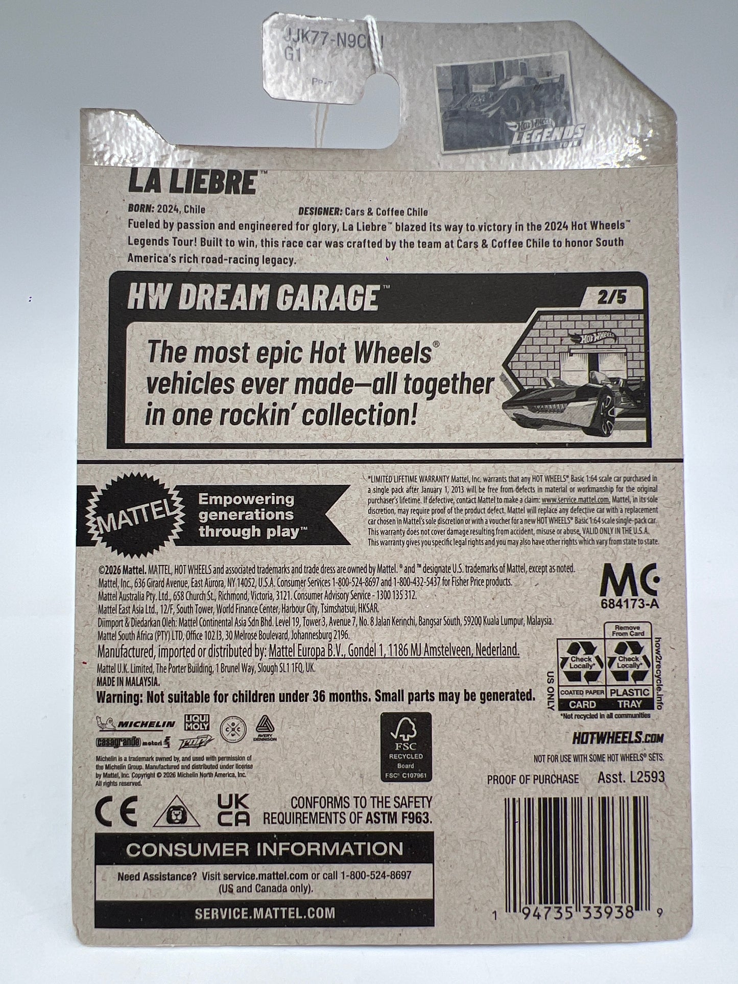 2026 Hot Wheels J Case #31 La Liebre White