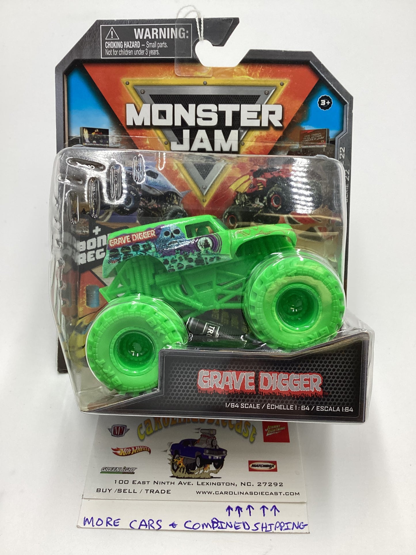 2022 Monster Jam Series 22 Grave Digger Green W/Green Wheels 124D