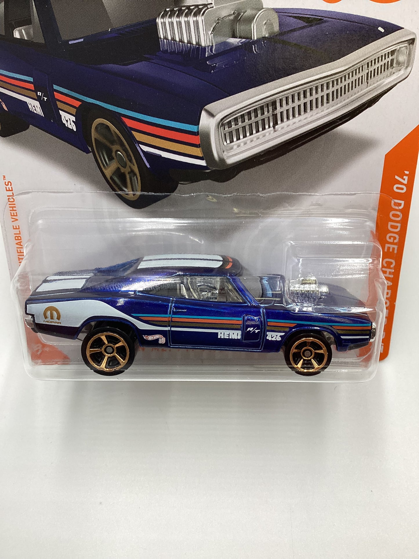 2020 Hot Wheels iD Series Chase #8 70 Dodge Charger R/T Blue 160D