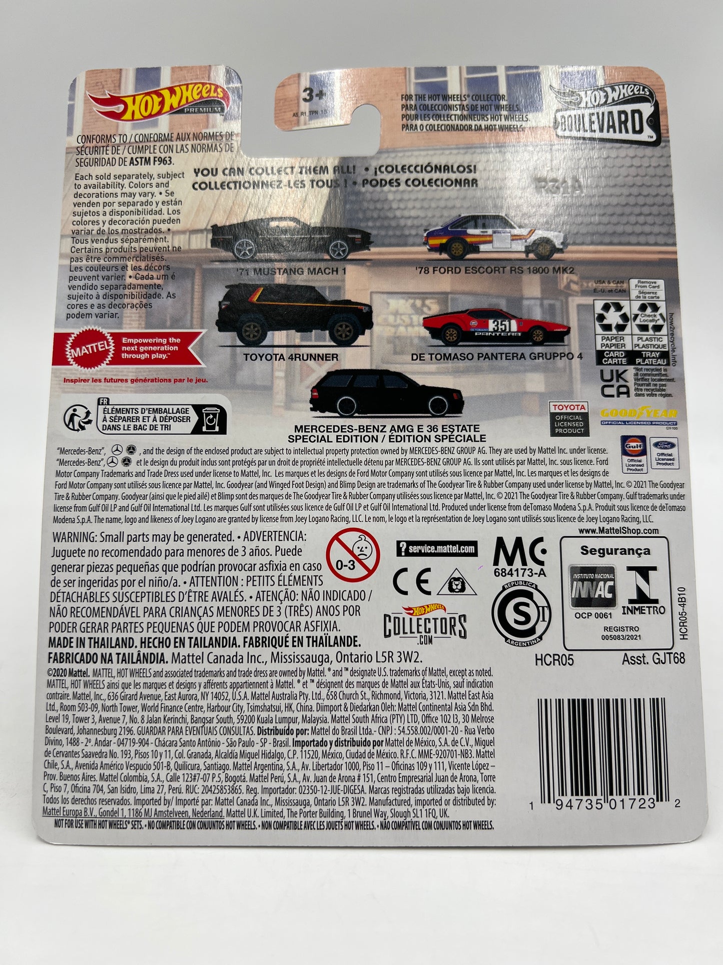 Hot Wheels Premium Boulevard #60 Mercedes-Benz AMG E 36 Estate Special Edition Black W/Protector