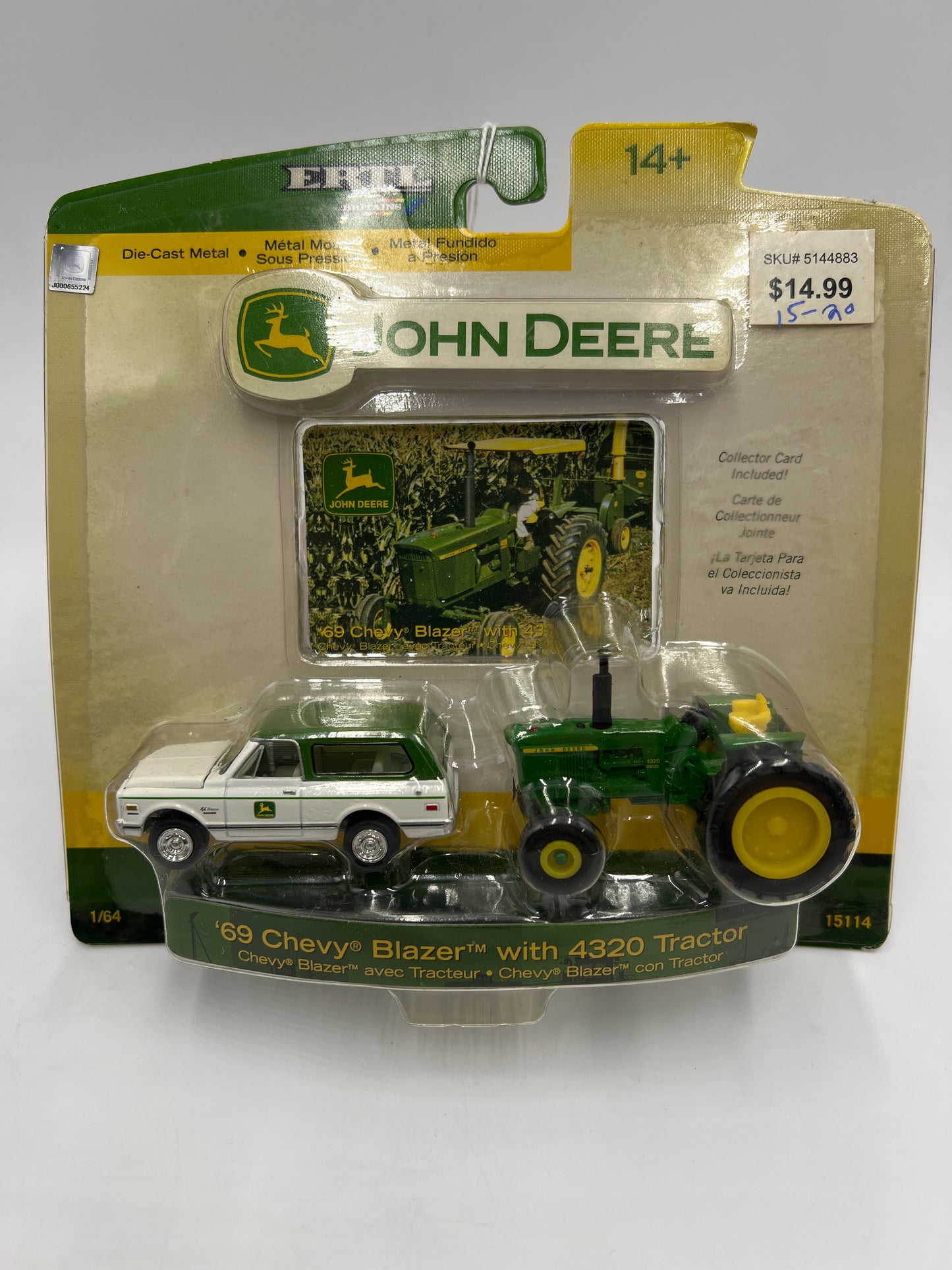 Ertl John Deere 2 Pack 69 Chevy Blazer With 4320 Tractor