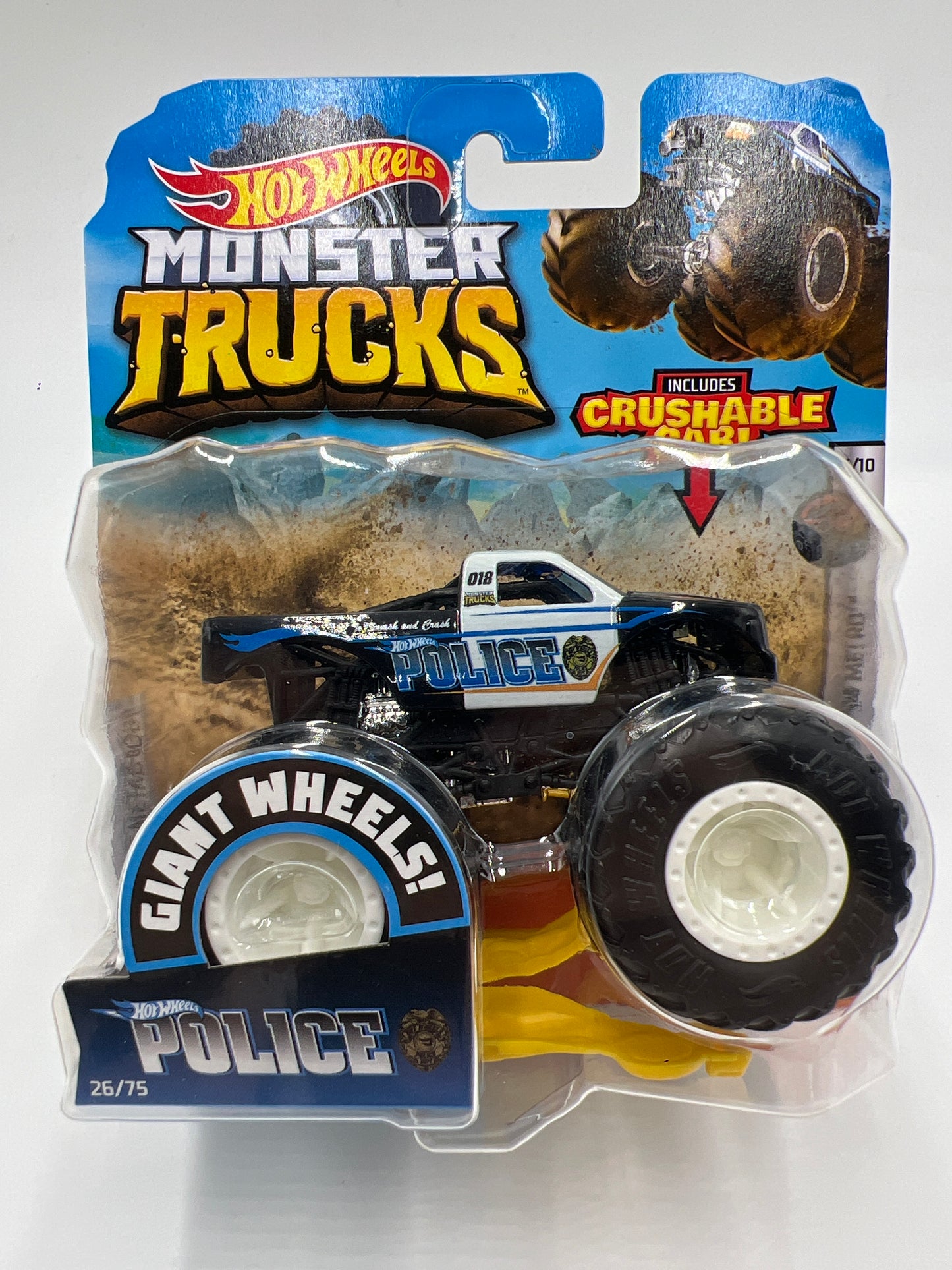 2020 Hot Wheels Monster Trucks HW Metro #5 Police W/Protector