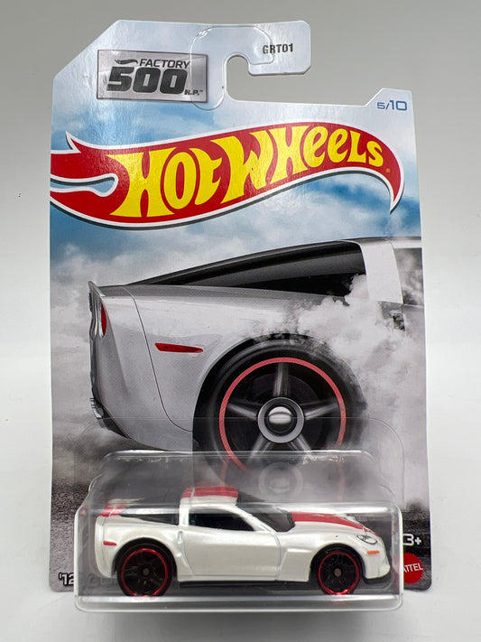 Hot Wheels Factory 500 HP #5 12 Corvette Z06 White