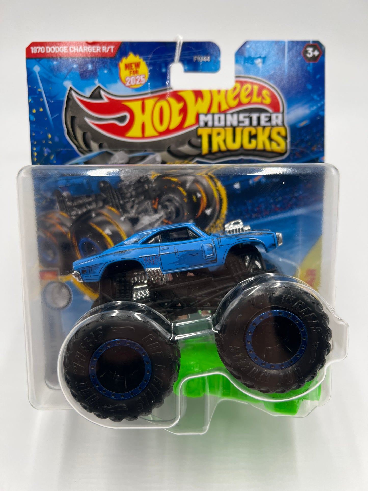 2025 Hot Wheels Monster Trucks Totally Tooned #1 1970 Dodge Charger R/T Blue 134B