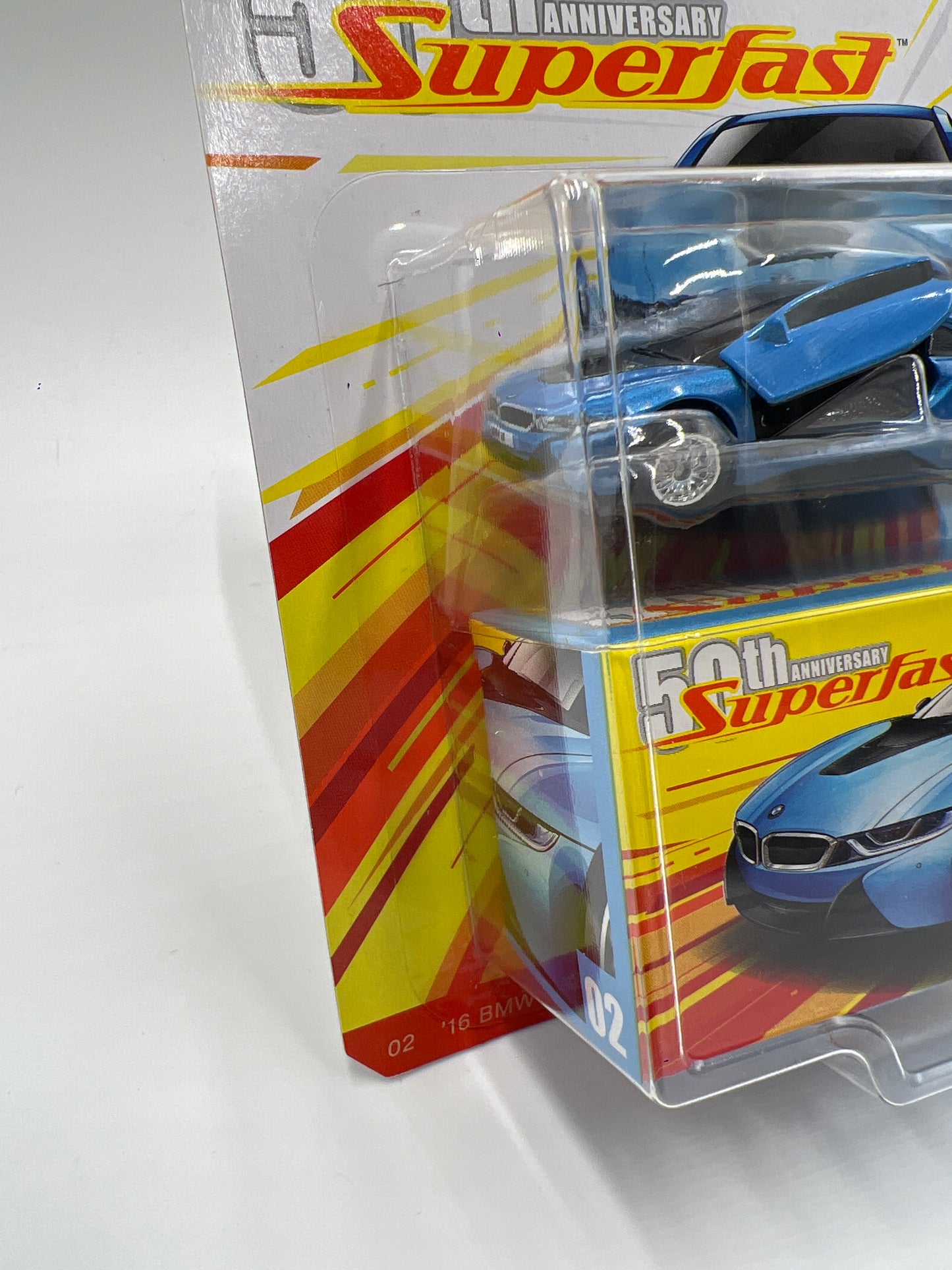 Matchbox 50th Anniversary Superfast #2 16 BMW i8 Blue 173G