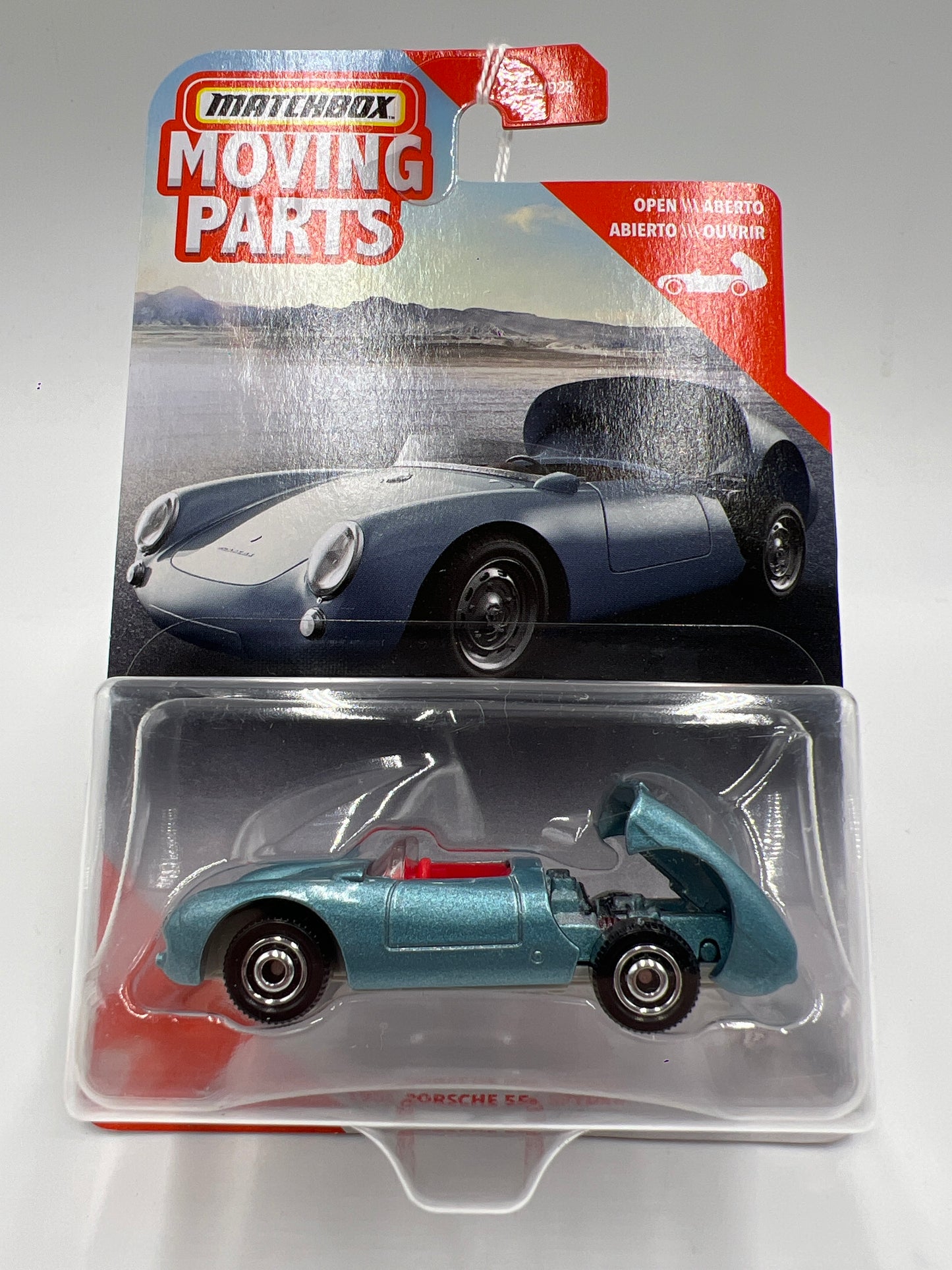 Matchbox Moving Parts 1955 Porsche 550 Spyder Light Blue 167M