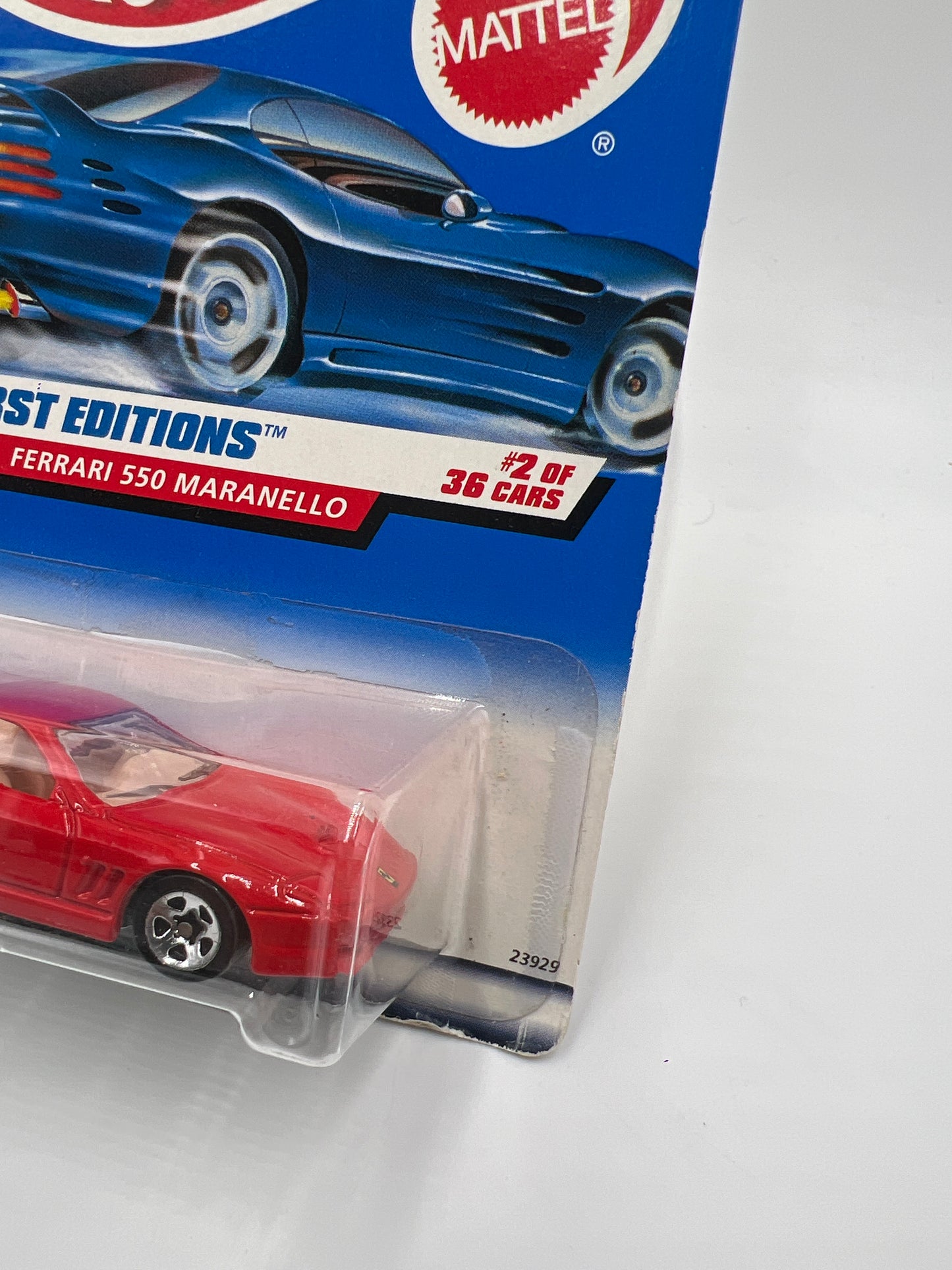 2000 Hot Wheels First Editions #62 Ferrari 550 Maranello Red Card Not Perfect SR