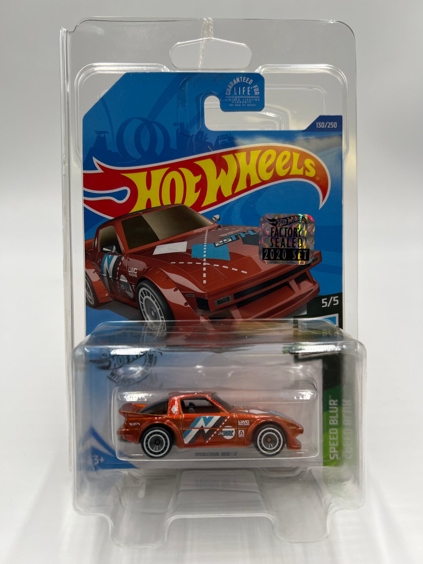 2020 Hot Wheels Factory Sealed Super Treasure Hunt #130 Mazda RX-7 Orange W/Protector