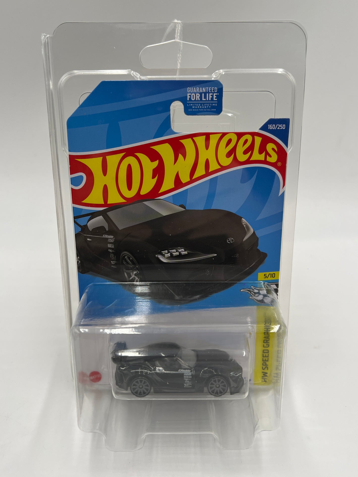 2022 Hot Wheels GameStop Exclusive #160 20 Toyota GR Supra Black W/Protector
