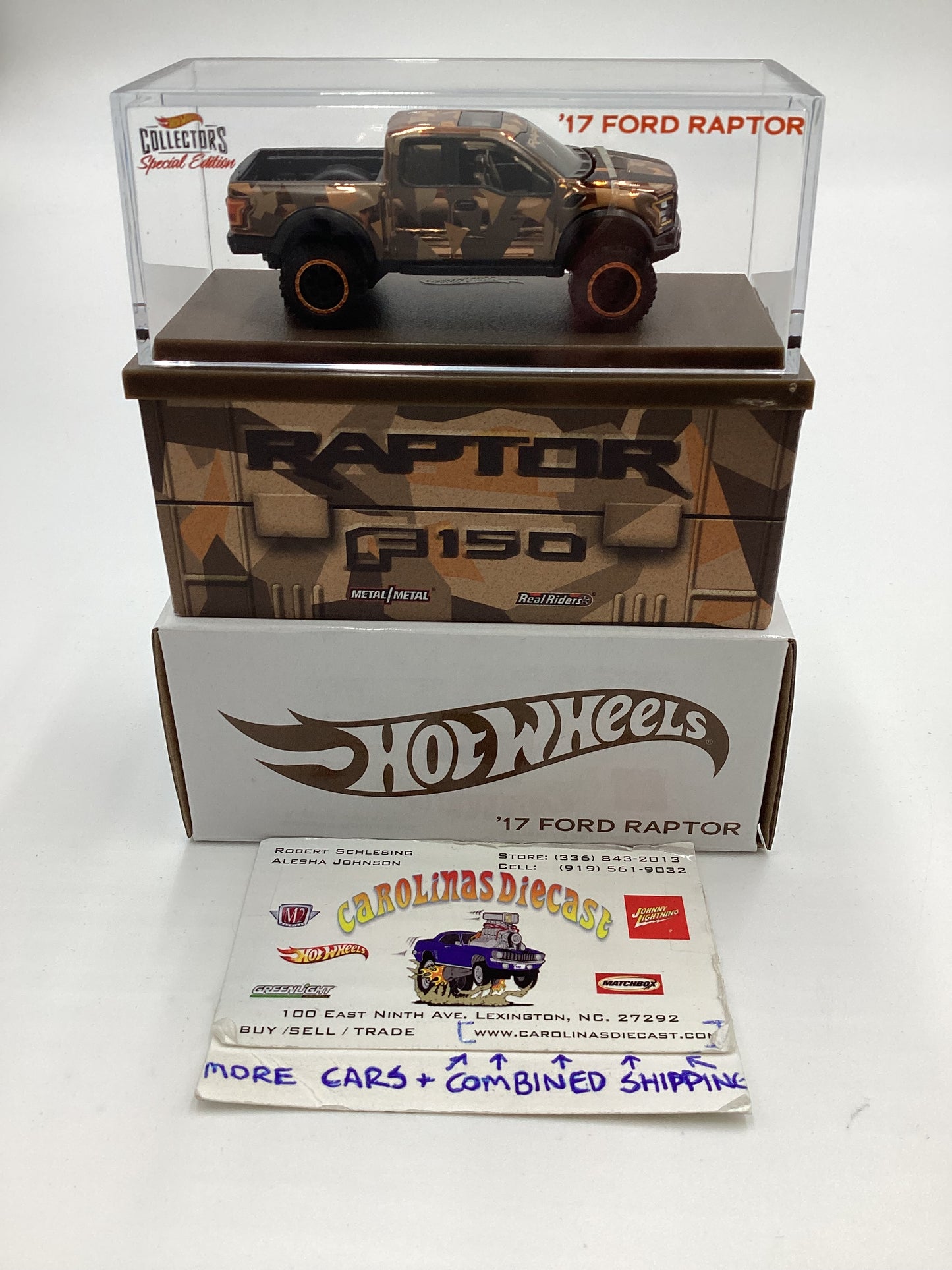 2021 Hot Wheels RLC #04372/25000 17 Ford Raptor Desert Camo