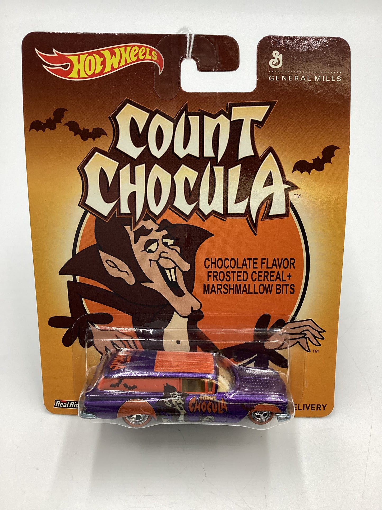 Hot Wheels Pop Culture General Mills Count Chocula 59 Chevy Delivery Purple / Orange 263H