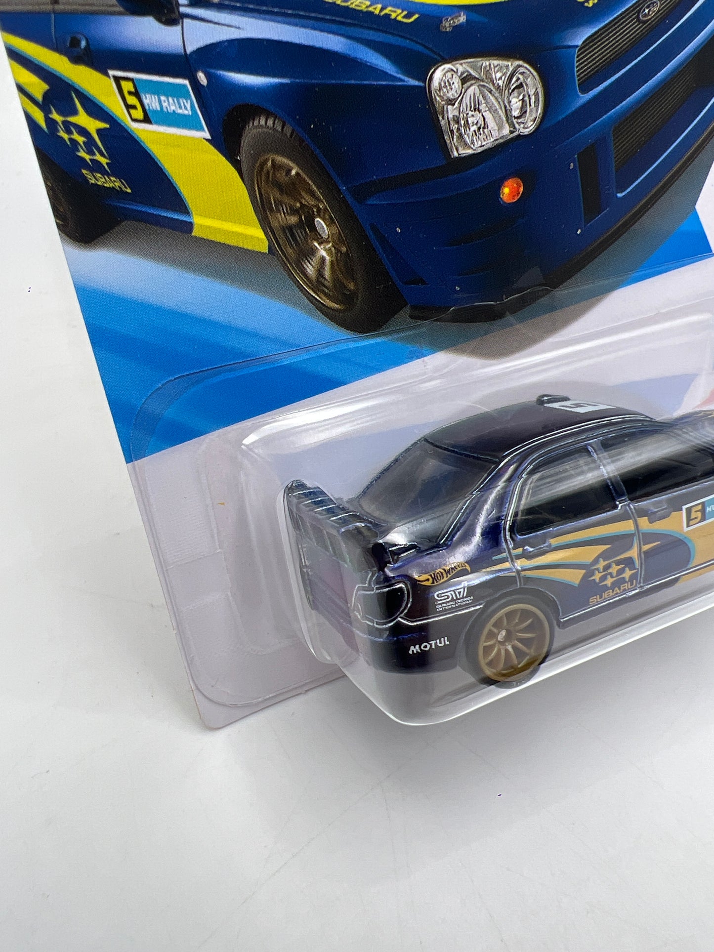 2026 Hot Wheels J Case Super Treasure Hunt #176 Subaru Impreza WRX Blue W/Protector