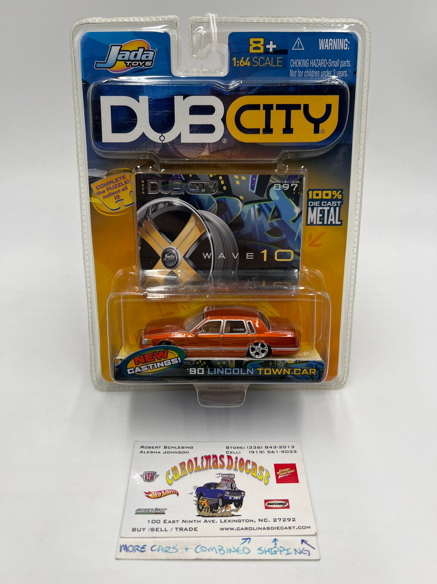 Jada Toys Dub City Special Edition Wave 10 #97 90 Lincoln Town Car Orange