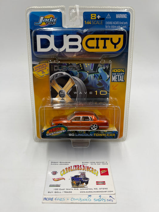 Jada Toys Dub City Special Edition Wave 10 #97 90 Lincoln Town Car Orange