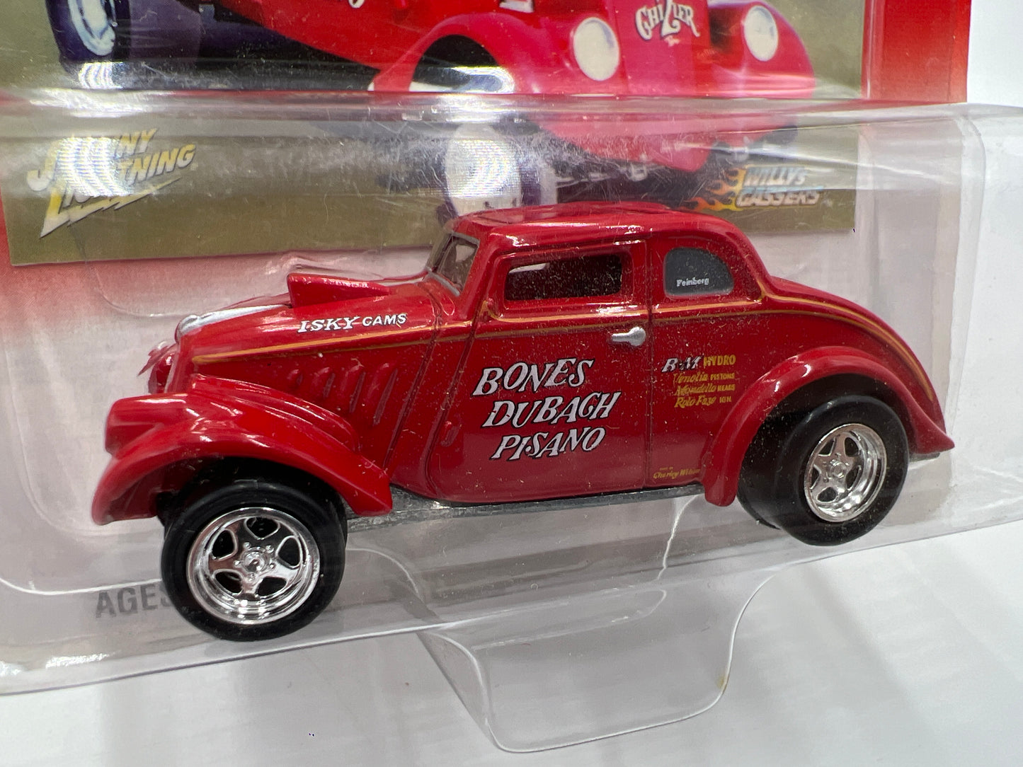 Johnny Lightning Willys Gassers 1933 Willys Bob Bones Balogh Red 221E