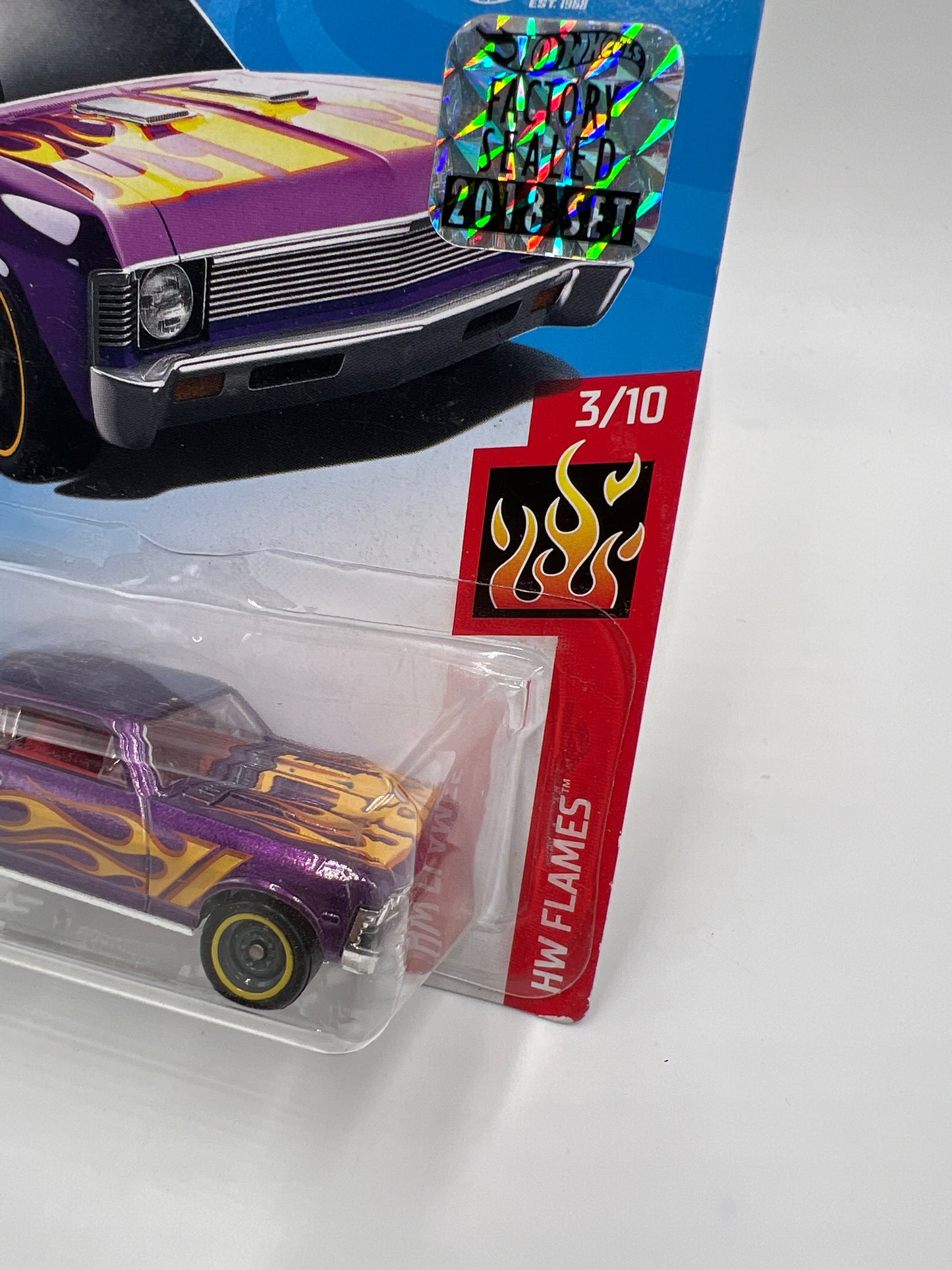 2018 Hot Wheels Factory Sealed Super Treasure Hunt 68 Chevy Nova Purple W/Protector