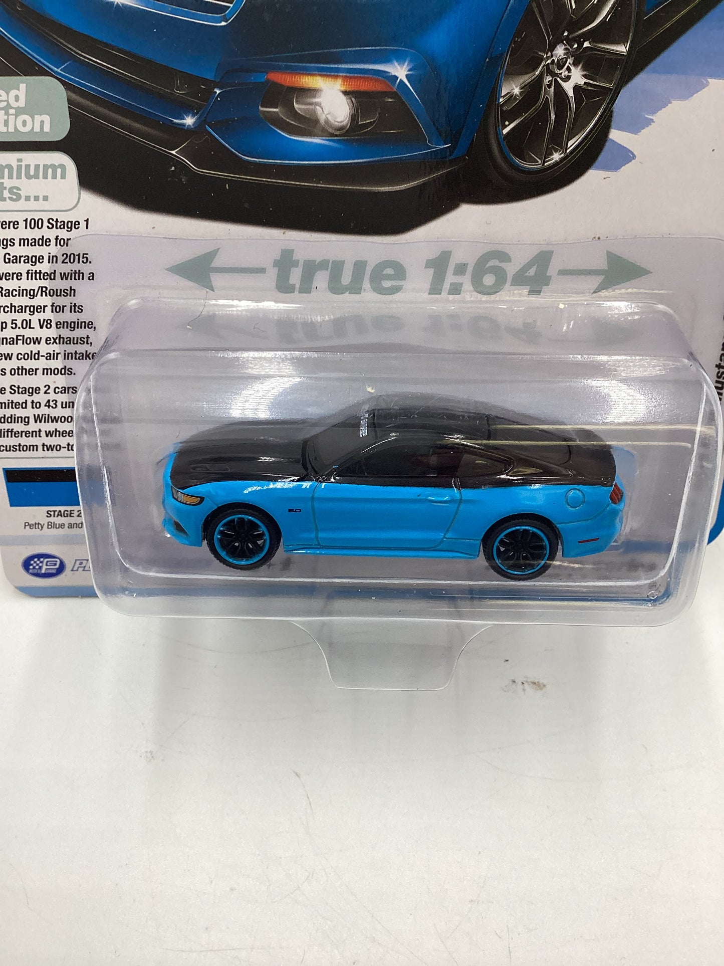 Auto World Modern Muscle Release 1 Version A 2015 Ford Mustang GT Petty’s Garage Blue/Black 184D