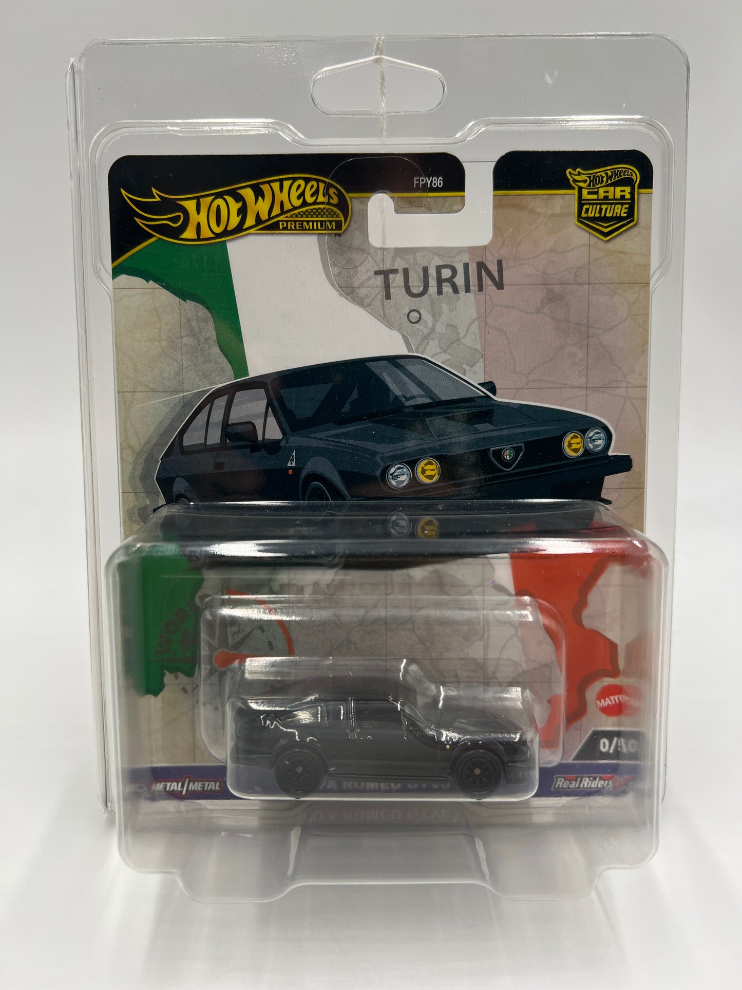 Hot Wheels Premium Car Culture CHASE World Tour #0 Alfa Romeo GTV6 3.0 Black W/Protector
