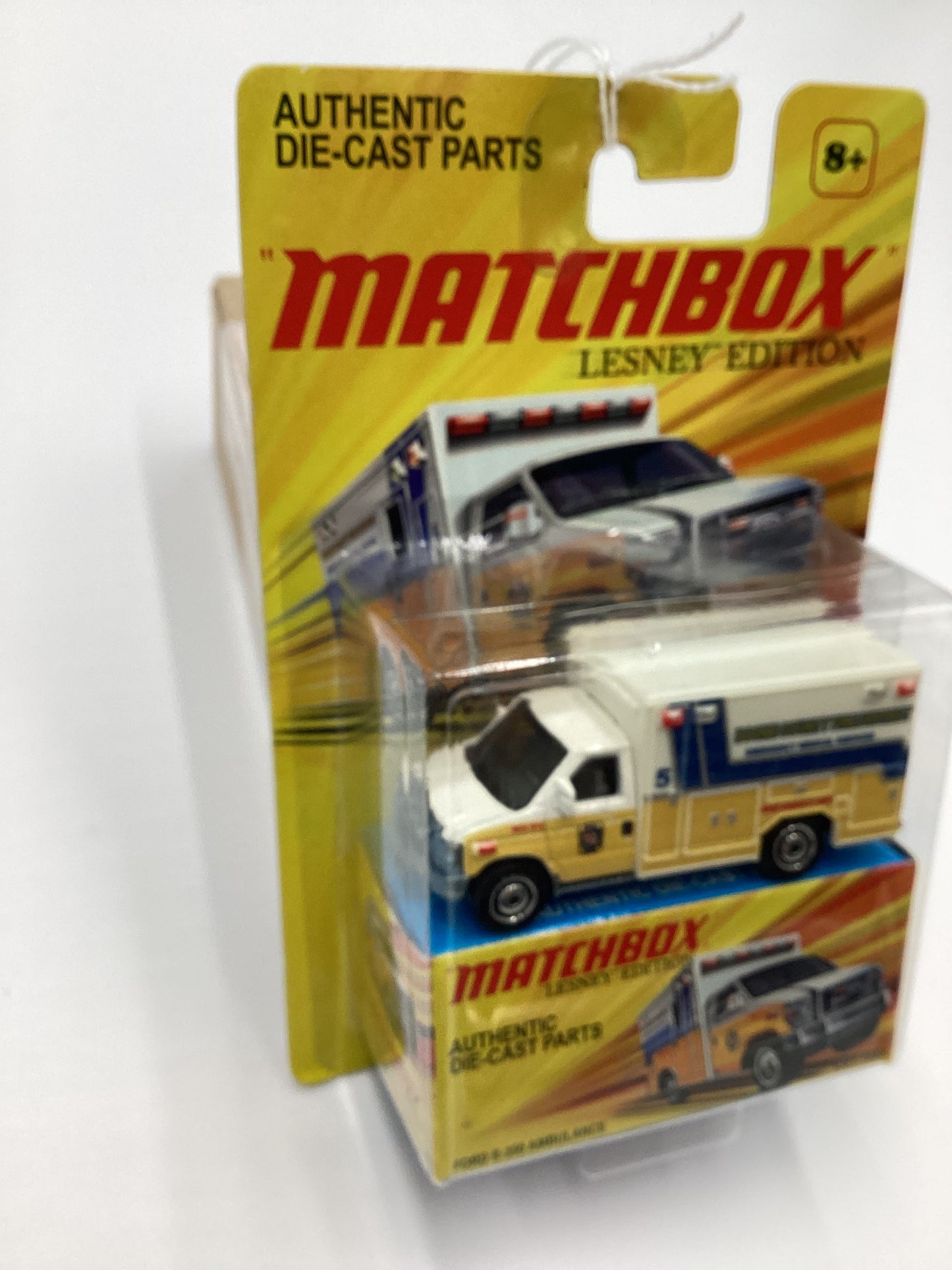 2011 Matchbox Lesley Edition Boone County Ford E-350 Ambulance Yellow