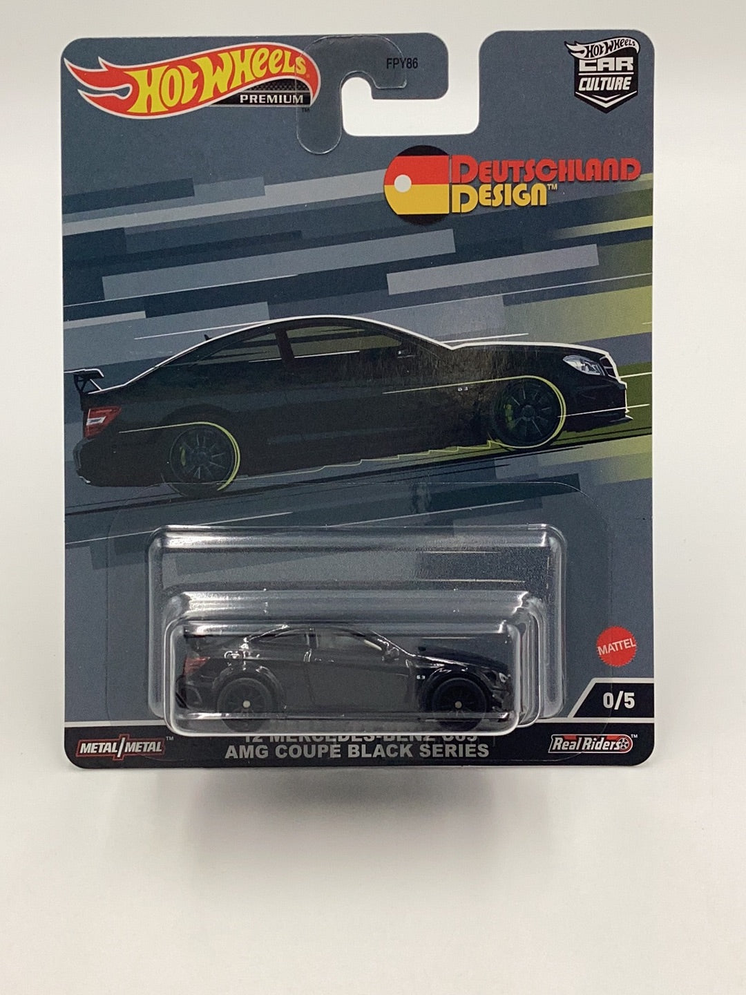 2022 Hot wheels car culture Deutschland Design 12 Mercedes Benz C63 AMG Coupe Black Series chase 0/5 with protector