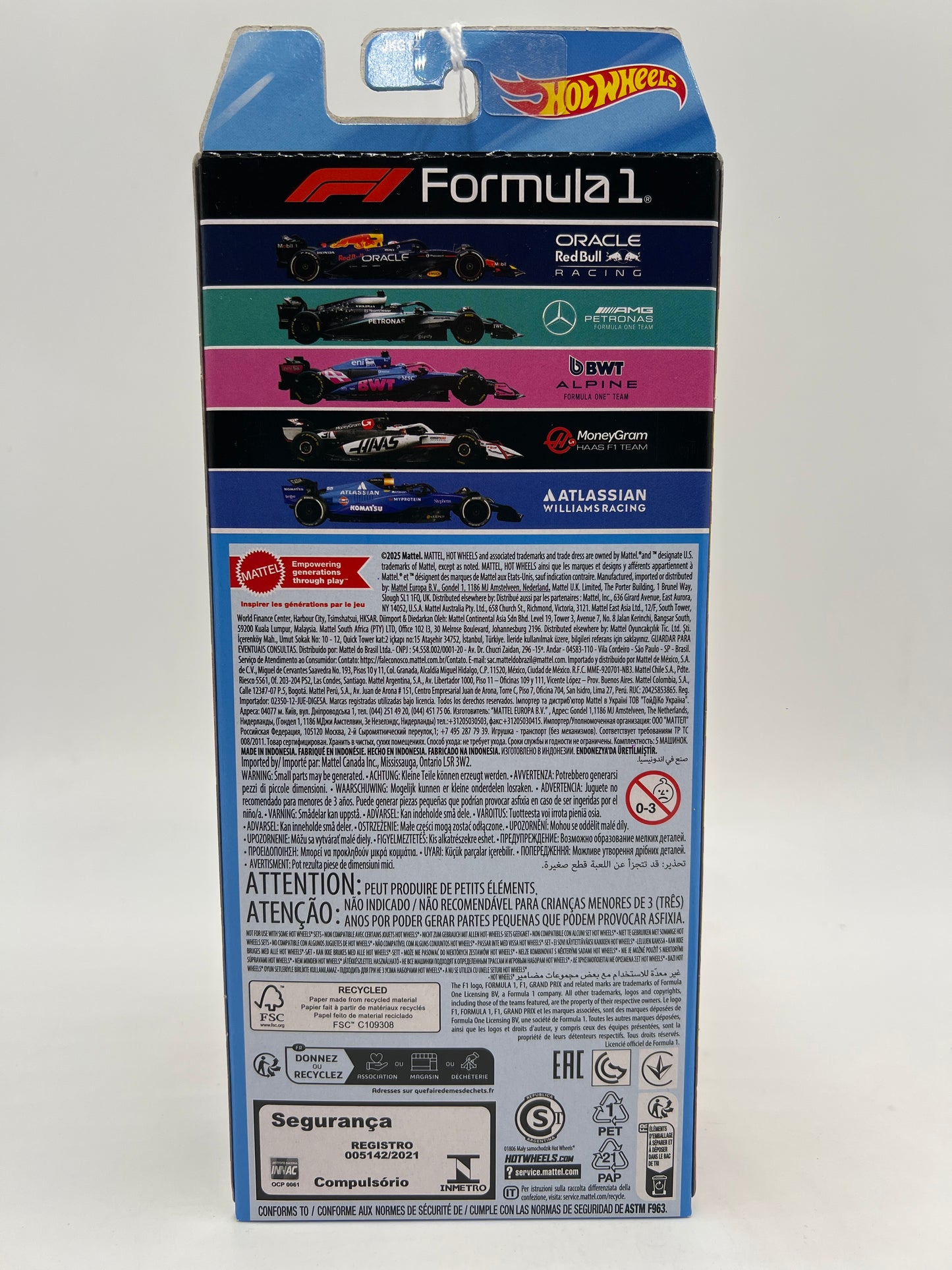 2026 Hot Wheels F1 2025 Formula 1 Red Bull/AMG/BWT/Haas/Williams