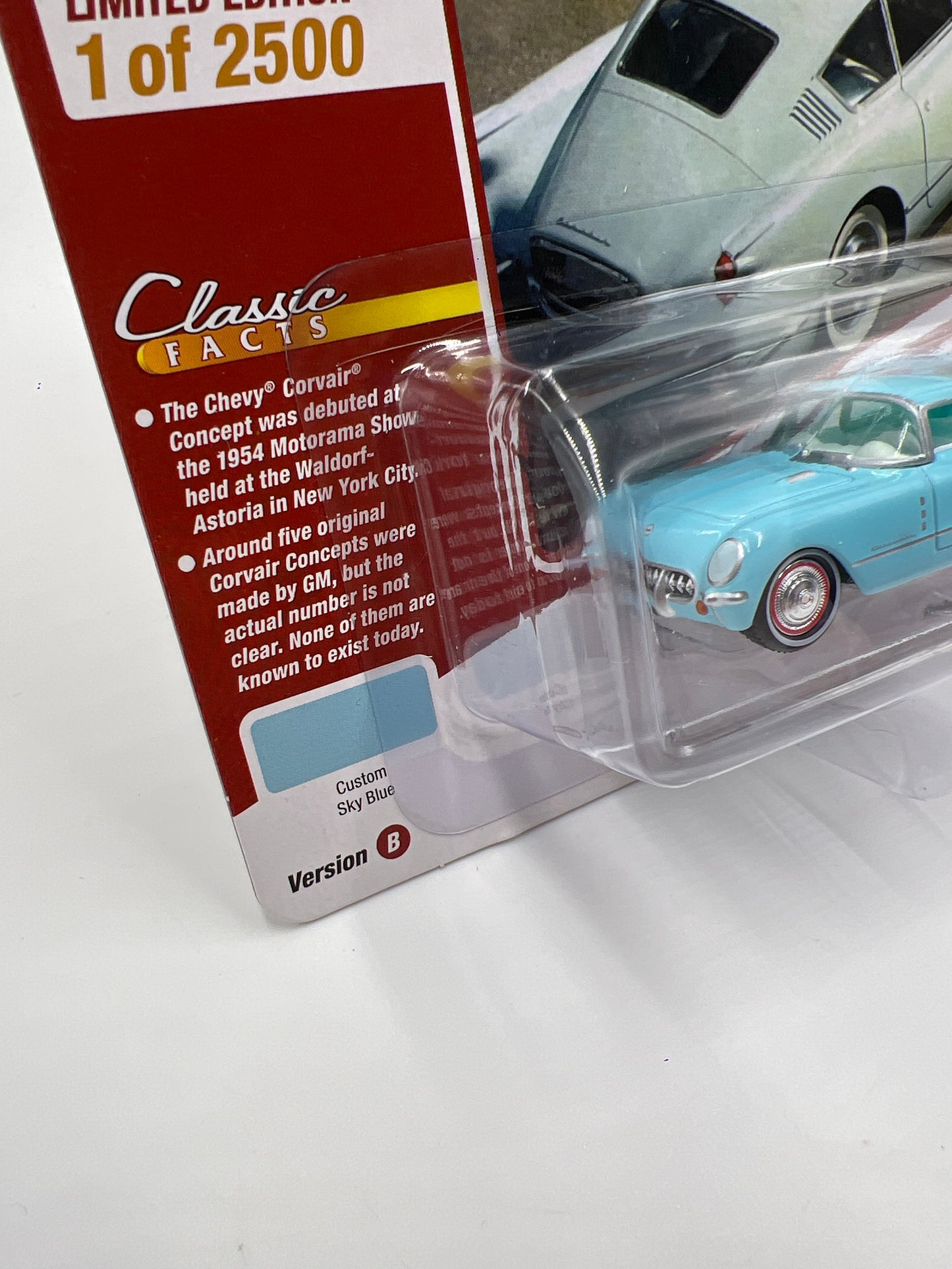 Johnny Lightning Classic Gold Release 2 Version B 1954 Chevy Corvair Concept Light Blue 229C