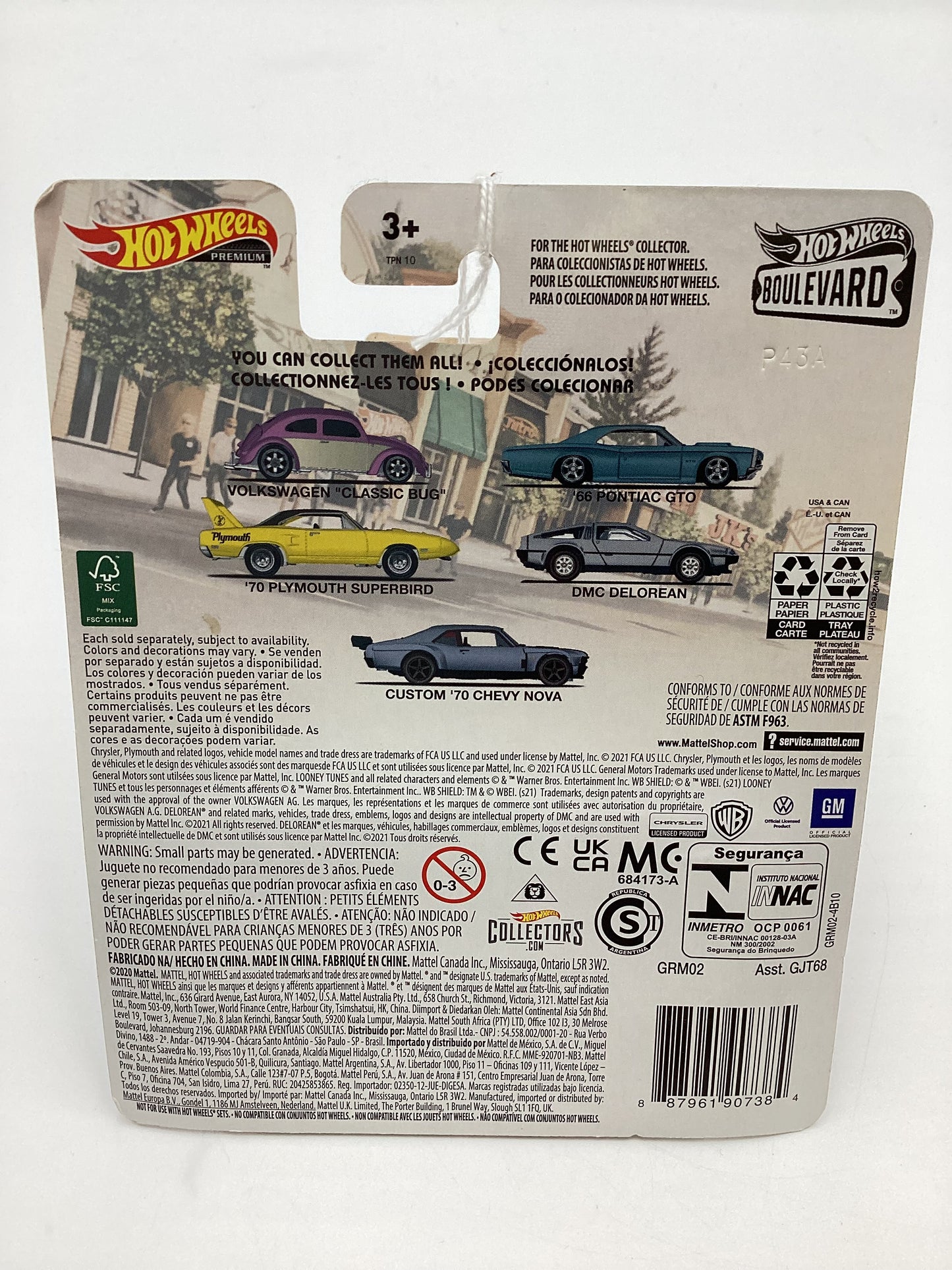 Hot Wheels Boulevard #32 66 Pontiac GTO Light Blue 260H