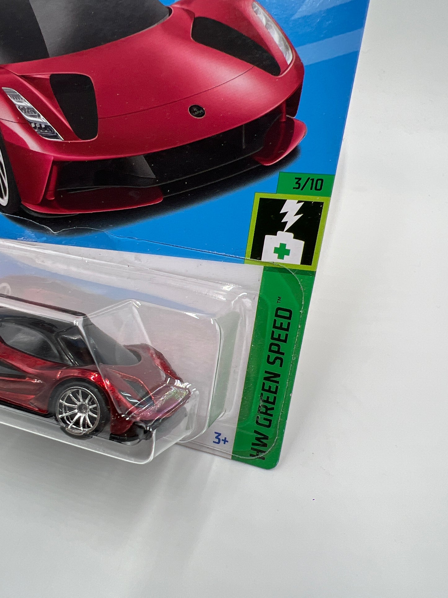 2023 Hot Wheels Super Treasure Hunt #84 Lotus Evija Red W/Protector Intl Card