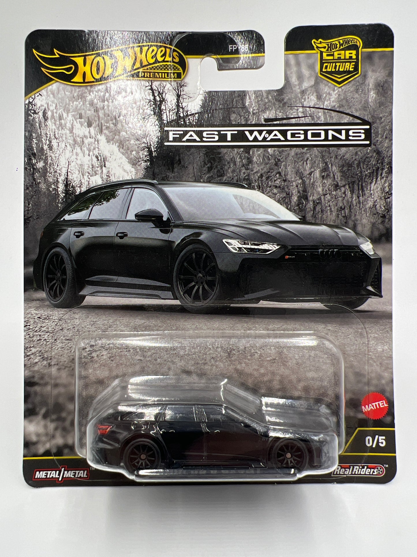 2025 Hot Wheels Premium CHASE Fast Wagons #0 Audi RS 6 Avant Black W/Protector