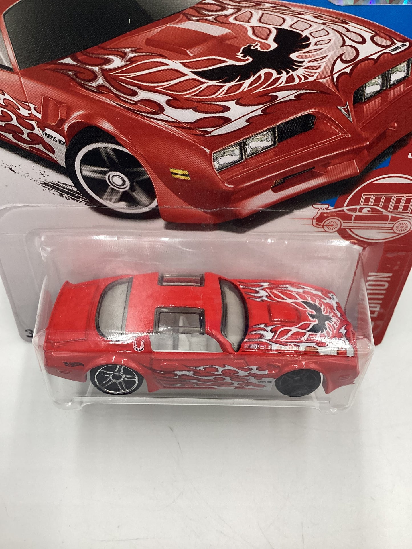 2017 Hot Wheels Factory Sealed Target Red Edition 77 Pontiac Firebird W/Protector bad card and wheel error