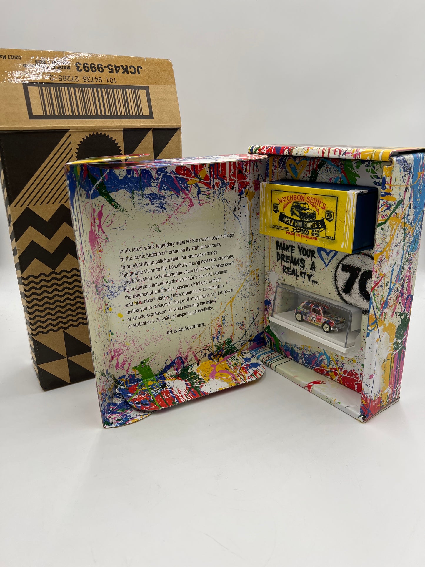 Matchbox 70th Anniversary Mattel Creations Mr. Brainwash Austin Mini Cooper S W/Box