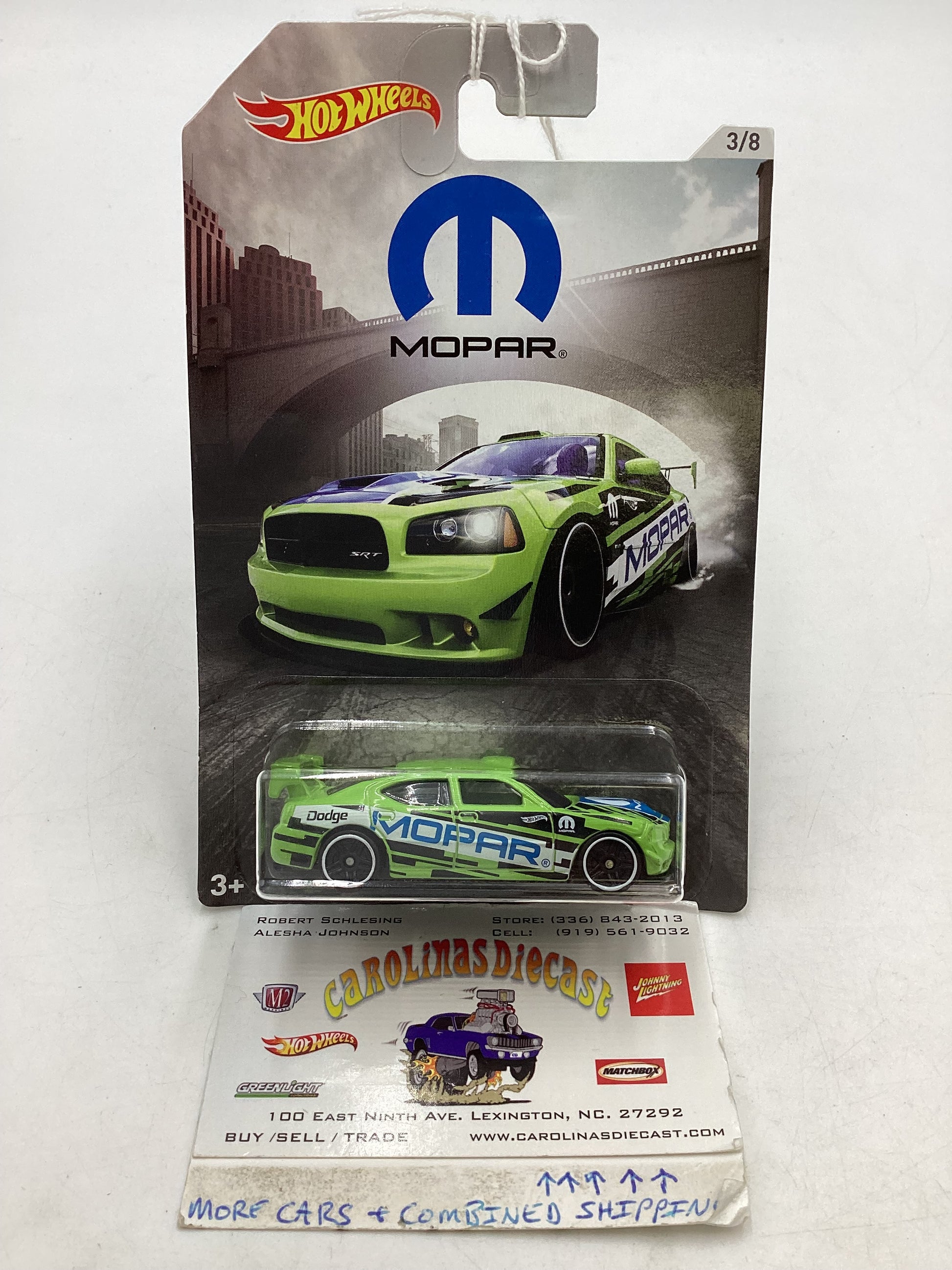 2018 Hot Wheels Mopar Series #3 Dodge Charger Drift Greens 152B