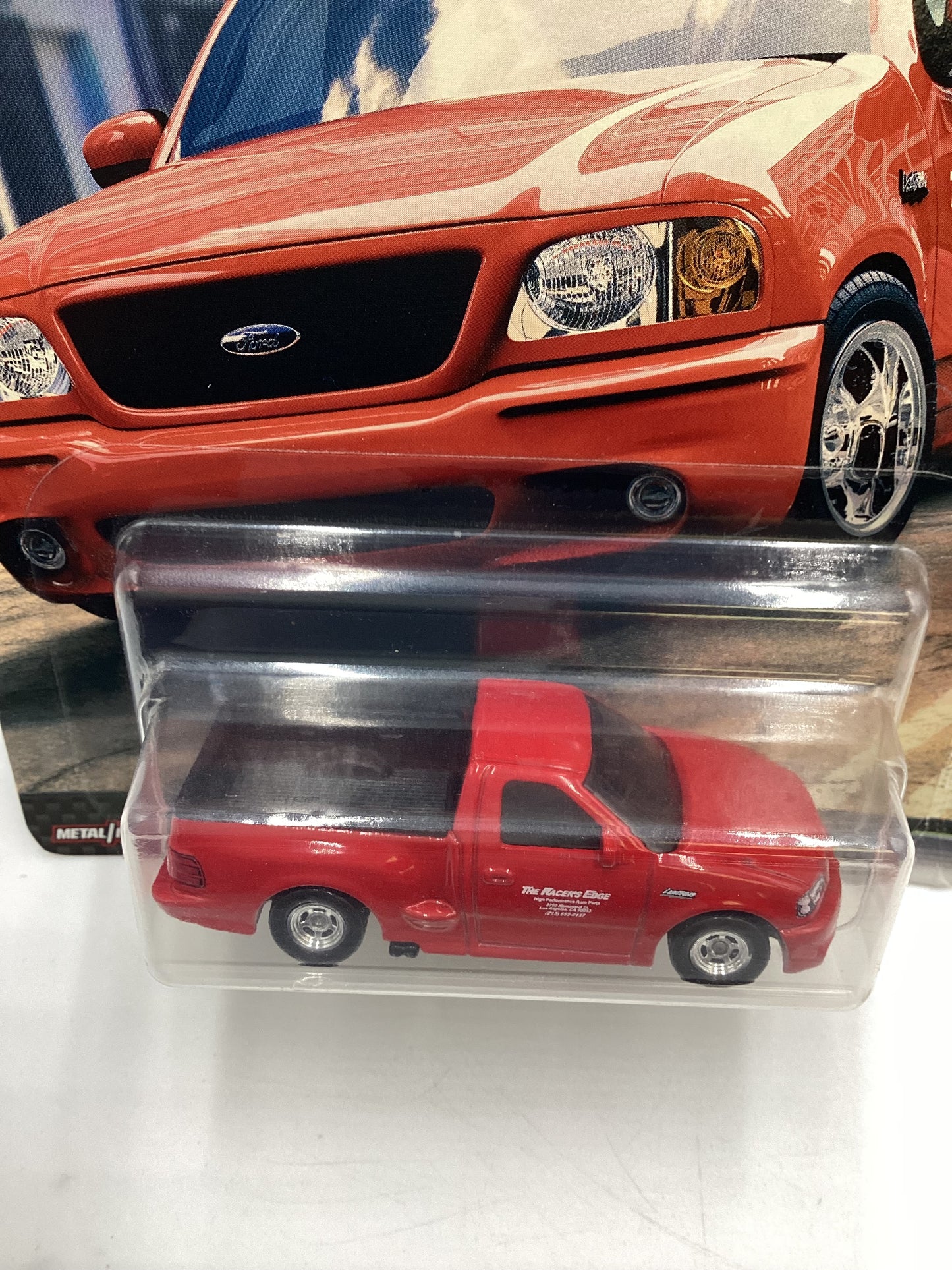 Hot Wheels Fast and Furious Motor City Muscle Ford F-150 SVT Lightning Red Creased Corner 246B