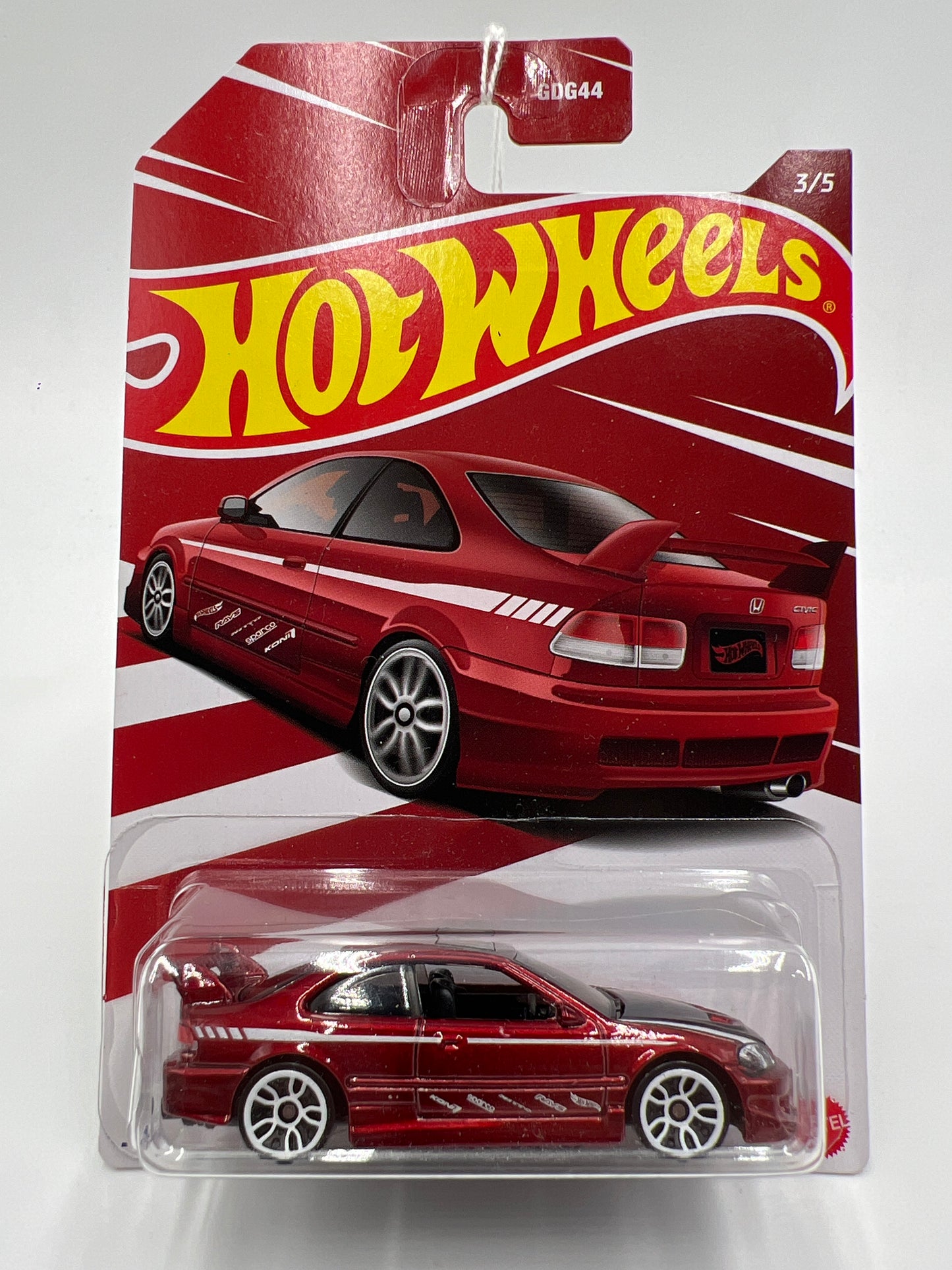 2022 Hot Wheels Honda Civic Anniversary Series #3 Honda Civic Si Red (Cracked Blister) 155E