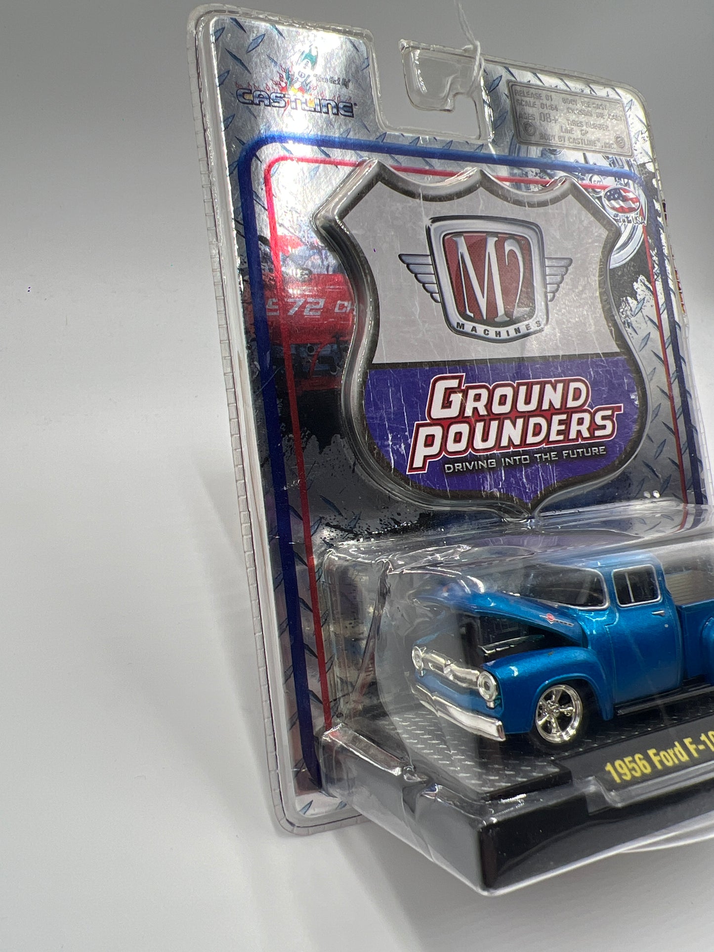 M2 Machines Ground Pounders 1956 Ford F-100 Truck Blue 09-04 197D