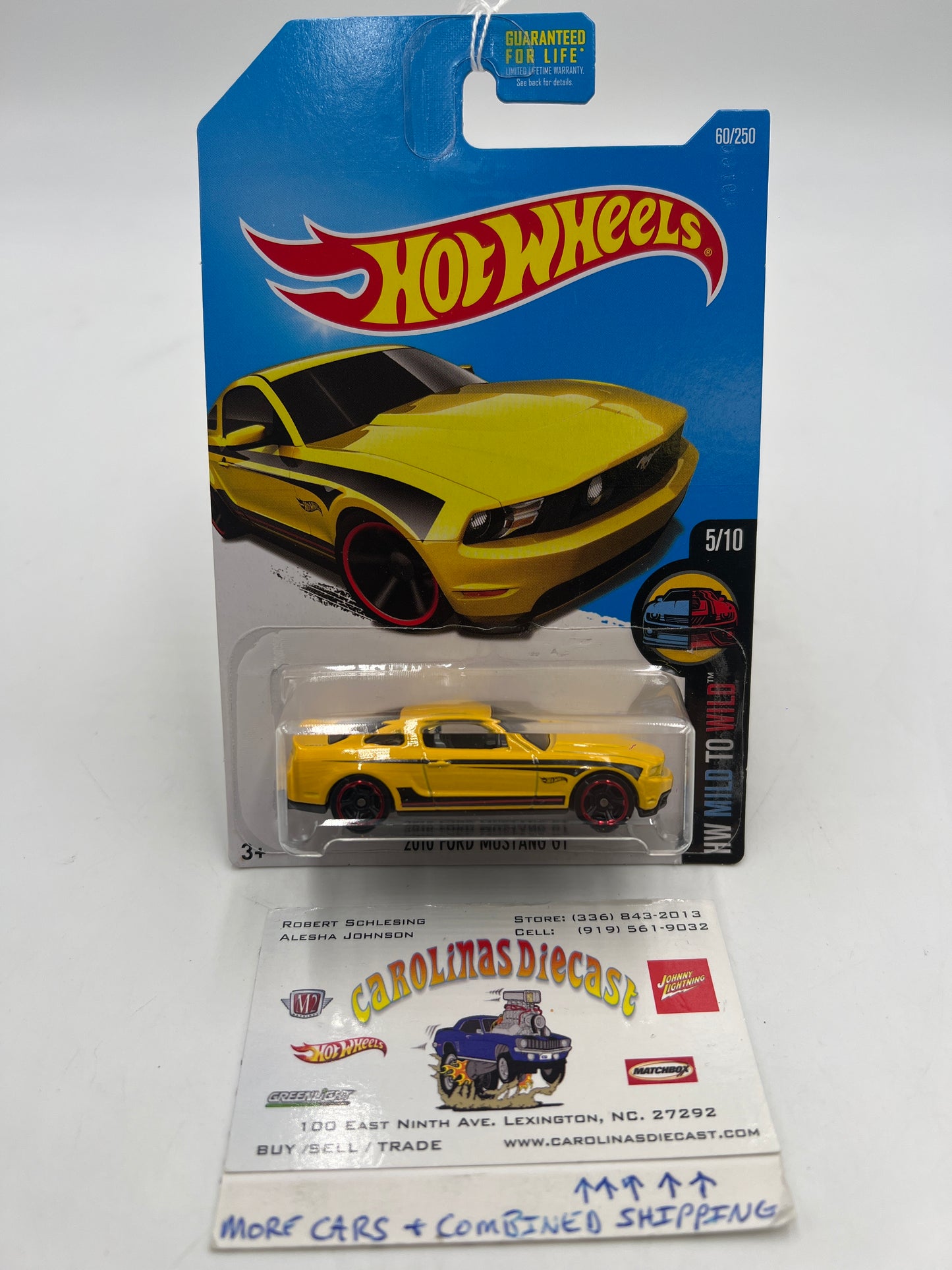 2016 Hot Wheels Mild to Wild #60 2010 Ford Mustang GT Yellow 32D