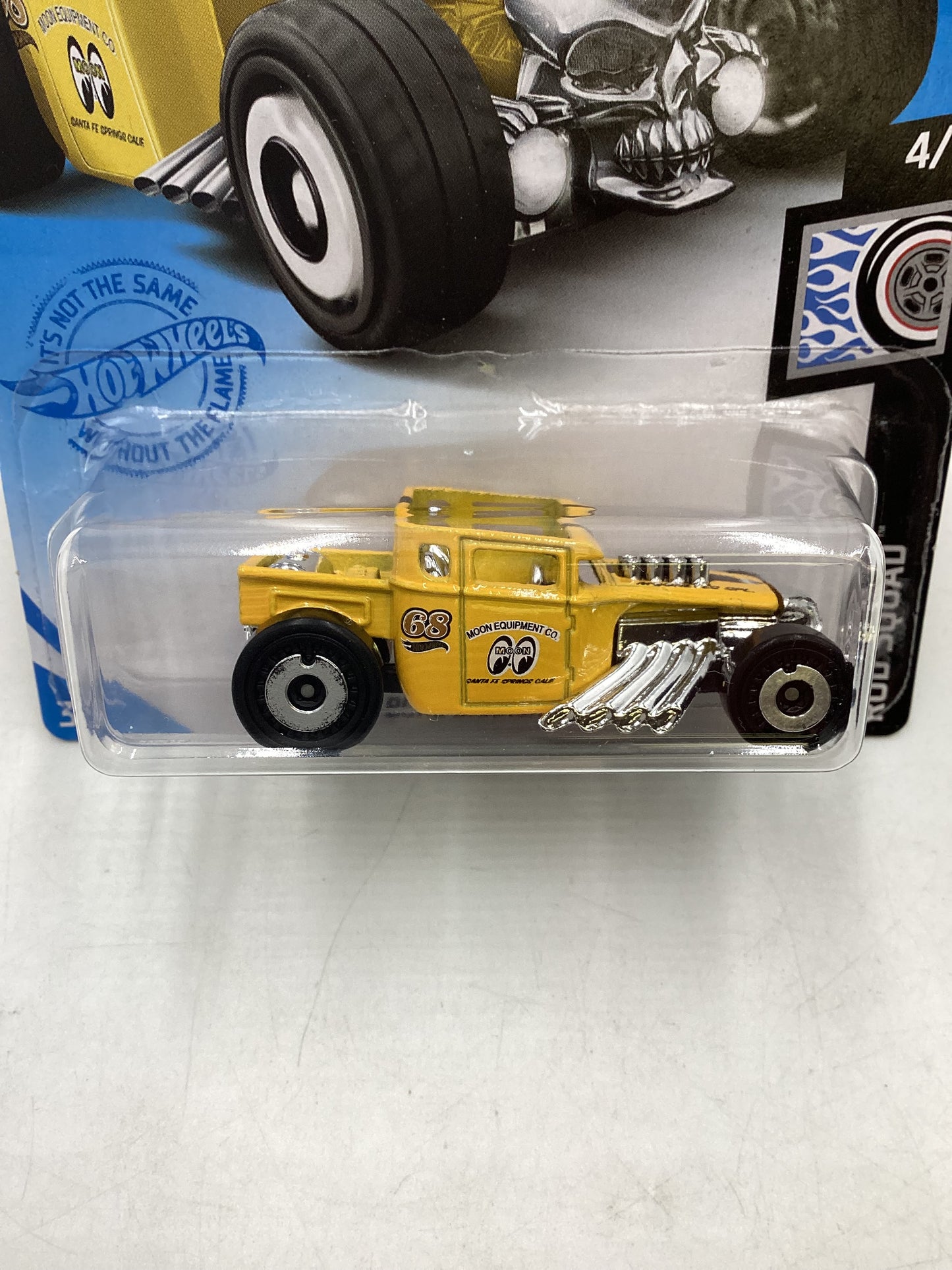 2021 hot wheels #161 Bone Shaker Yellow Mooneyes 53C