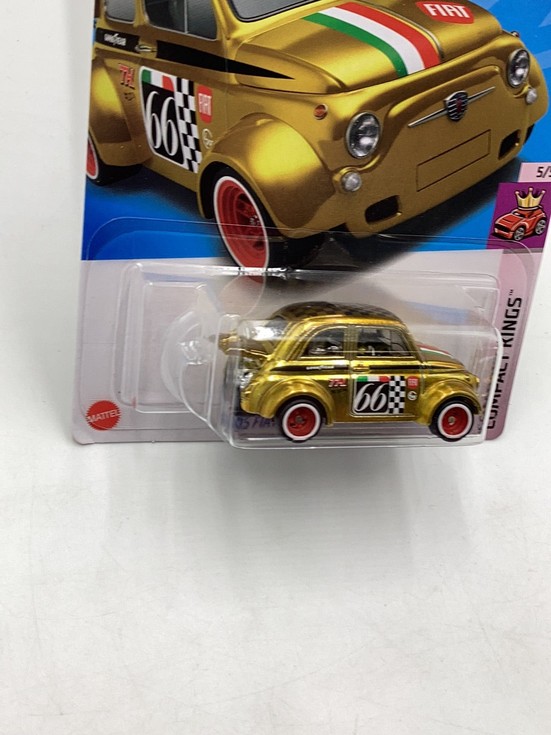 Hot Wheels 2024 E Case Super Treasure Hunt #117 60s Fiat 500D Modificado with protector