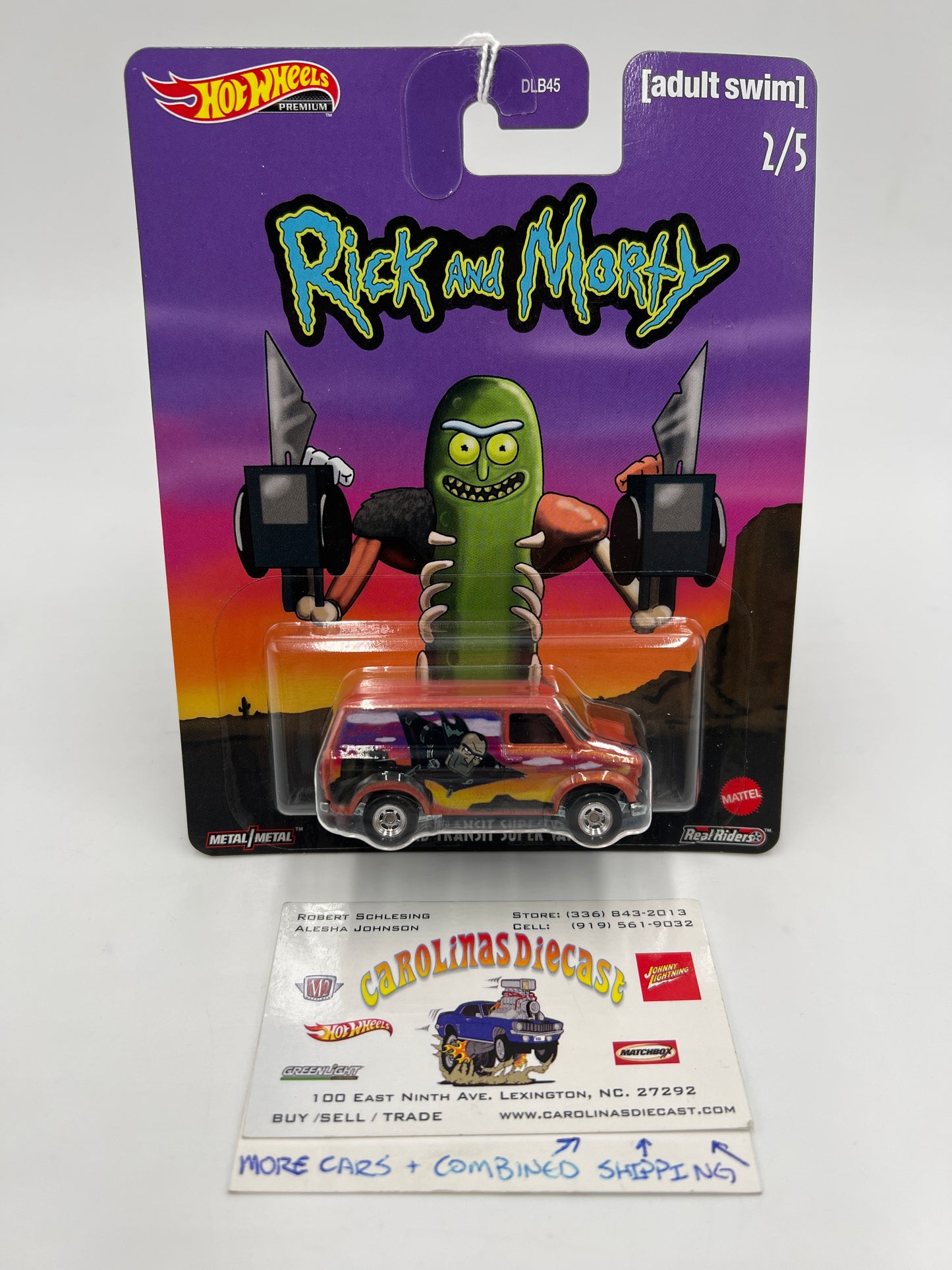 Hot Wheels Pop Culture Premium Rick And Morty #2 Ford Transit Super Van Orange 270F